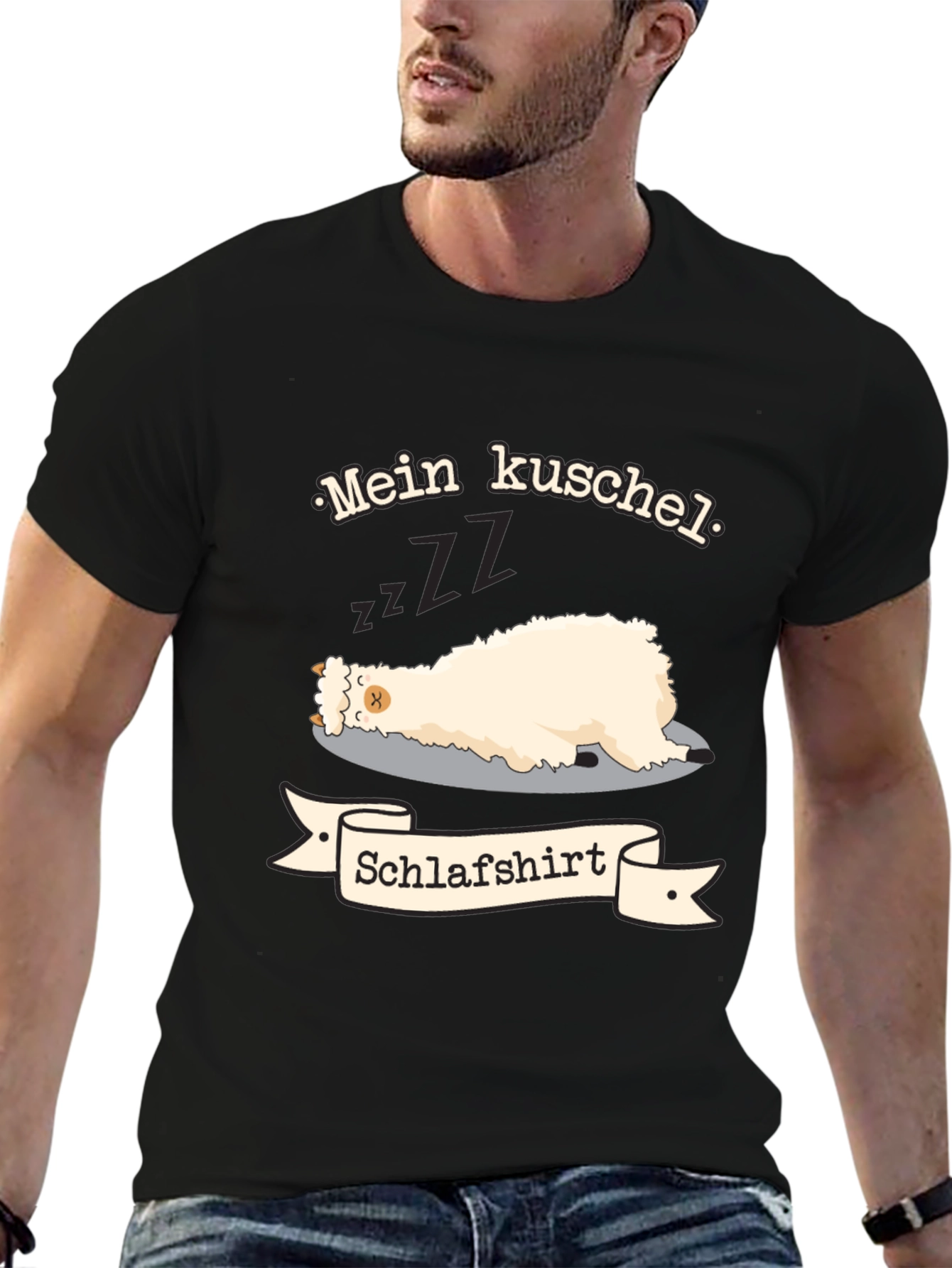Mein Kuschel Schlafshirt - Sleeping Llama T-Shirt