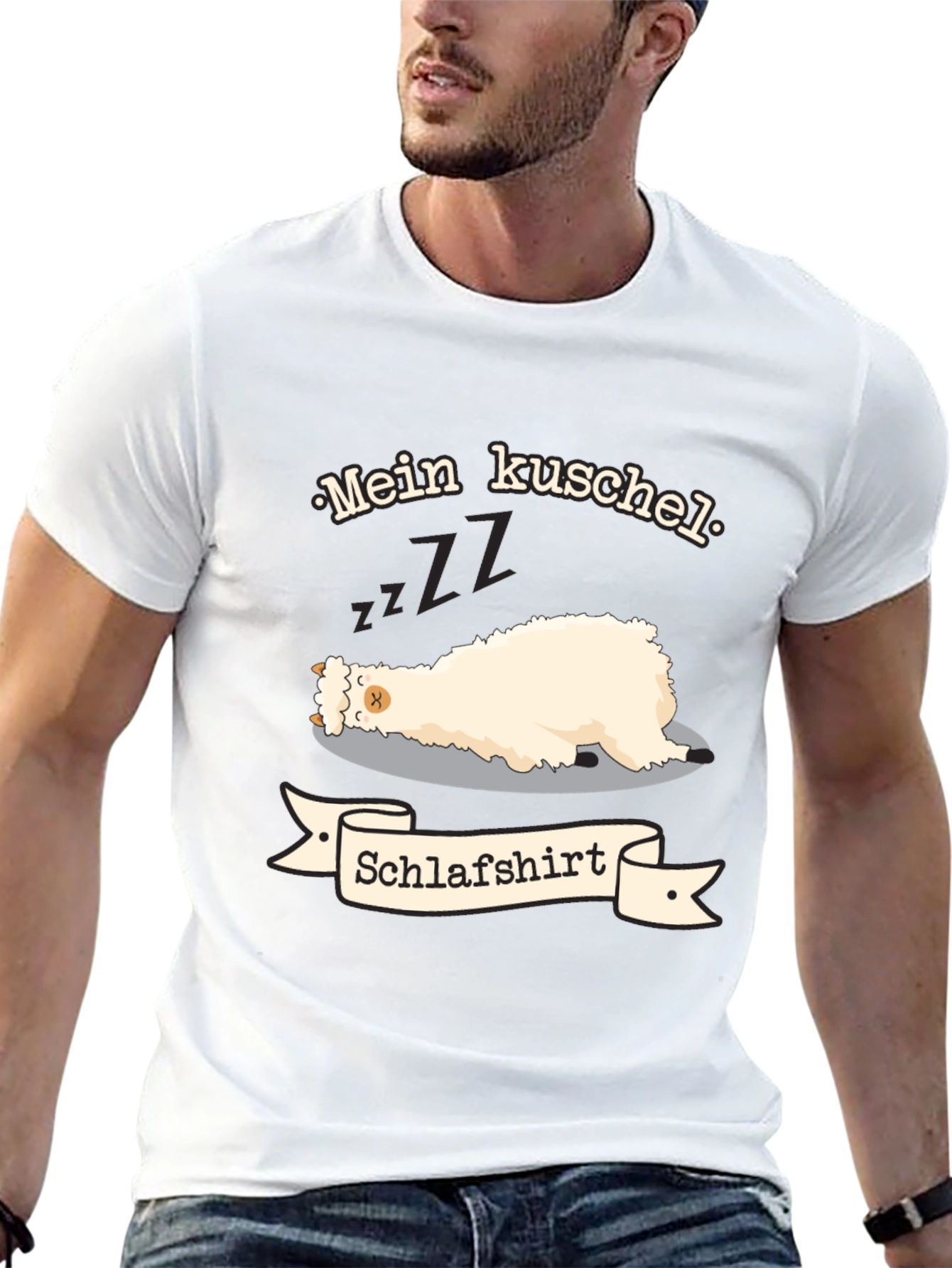 Mein Kuschel Schlafshirt - Sleeping Llama T-Shirt