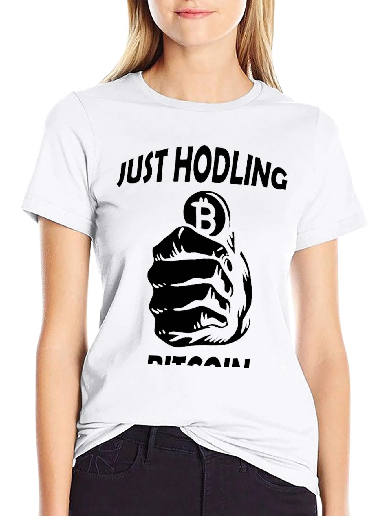 Just Hodling Bitcoin T-Shirt - Crypto Investor Tee