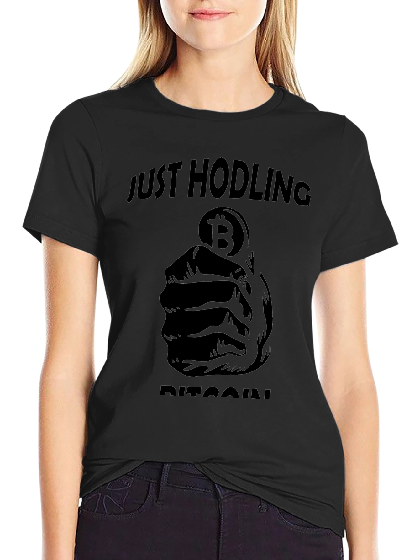 Just Hodling Bitcoin T-Shirt - Crypto Investor Tee