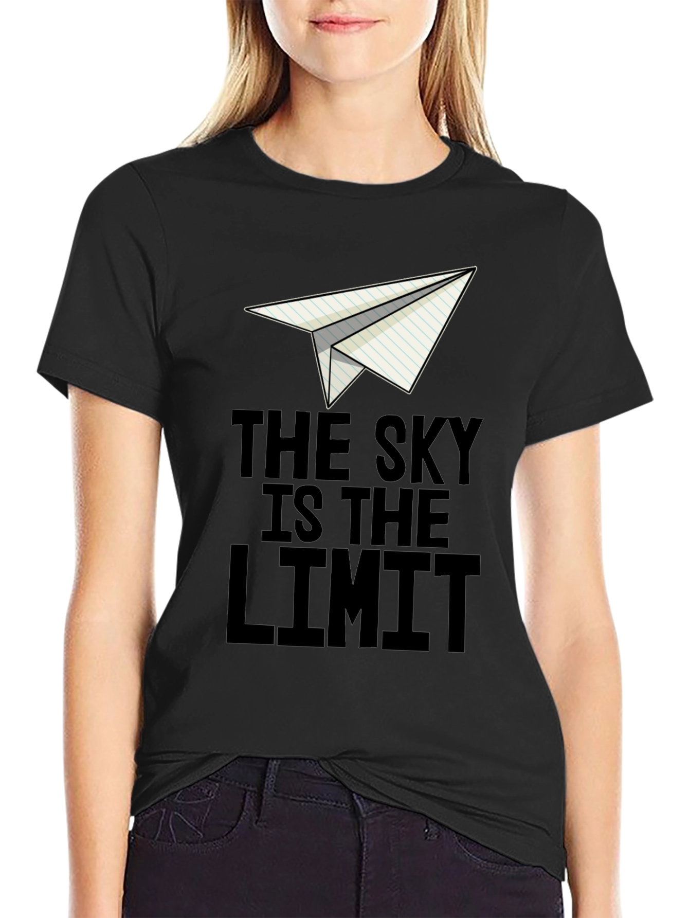 Skys The Limit Paper Plane Graphic Tee - Unisex