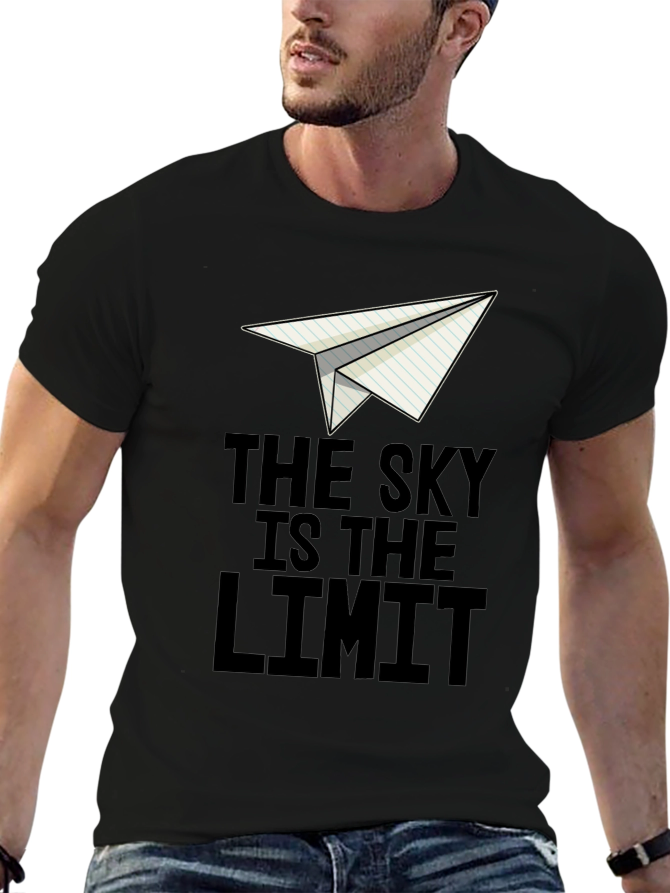 Skys The Limit Paper Plane Graphic Tee - Unisex