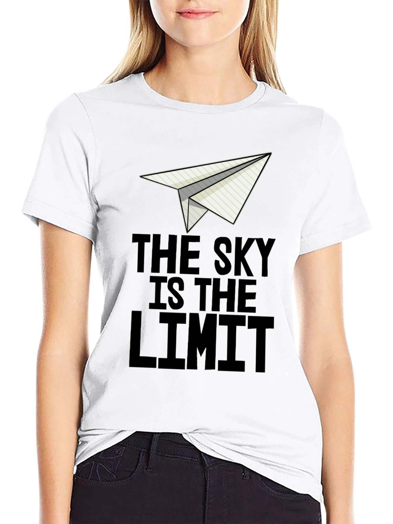 Skys The Limit Paper Plane Graphic Tee - Unisex
