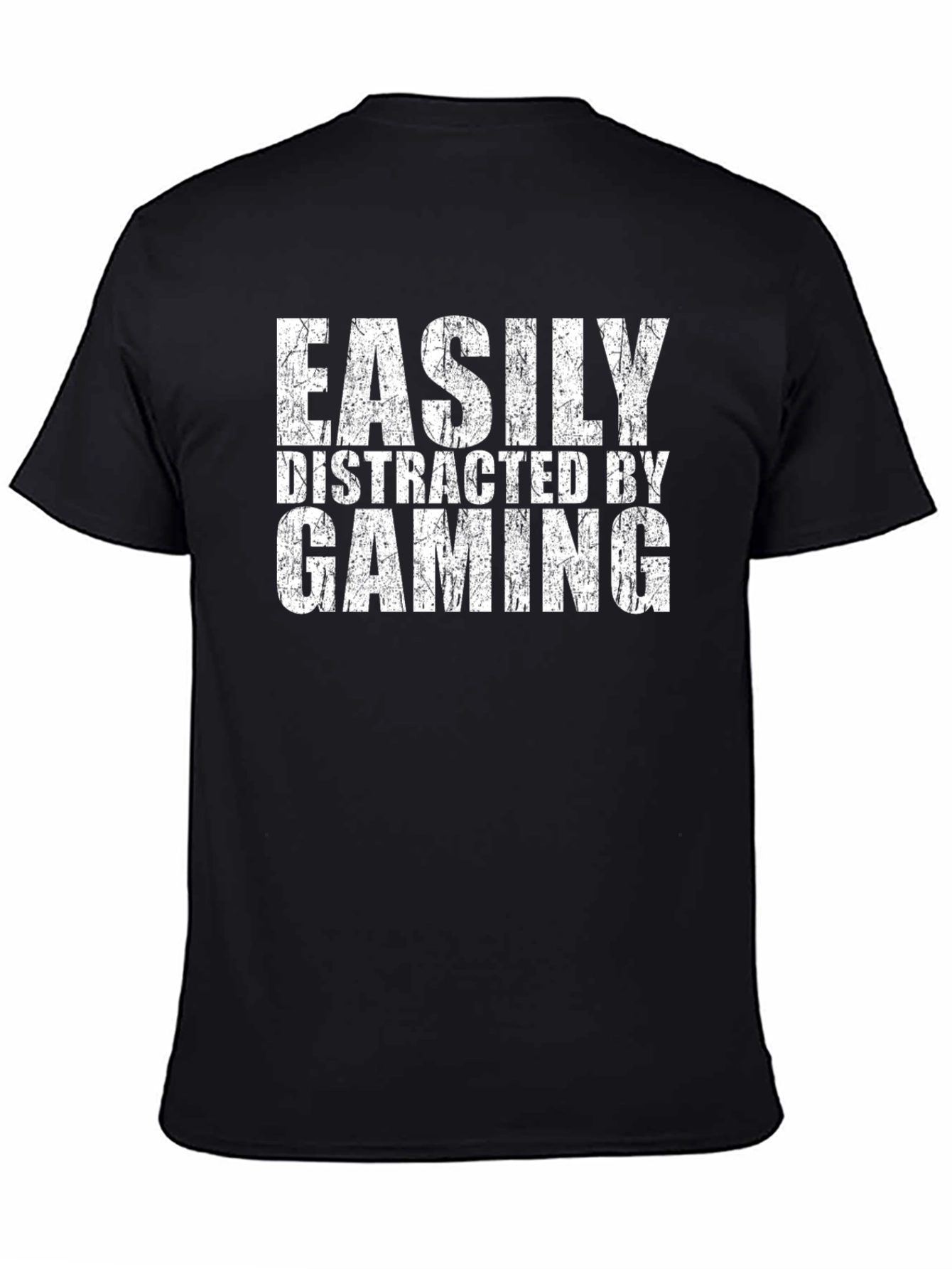 Easily Distracted By Gaming Black T-Shirt