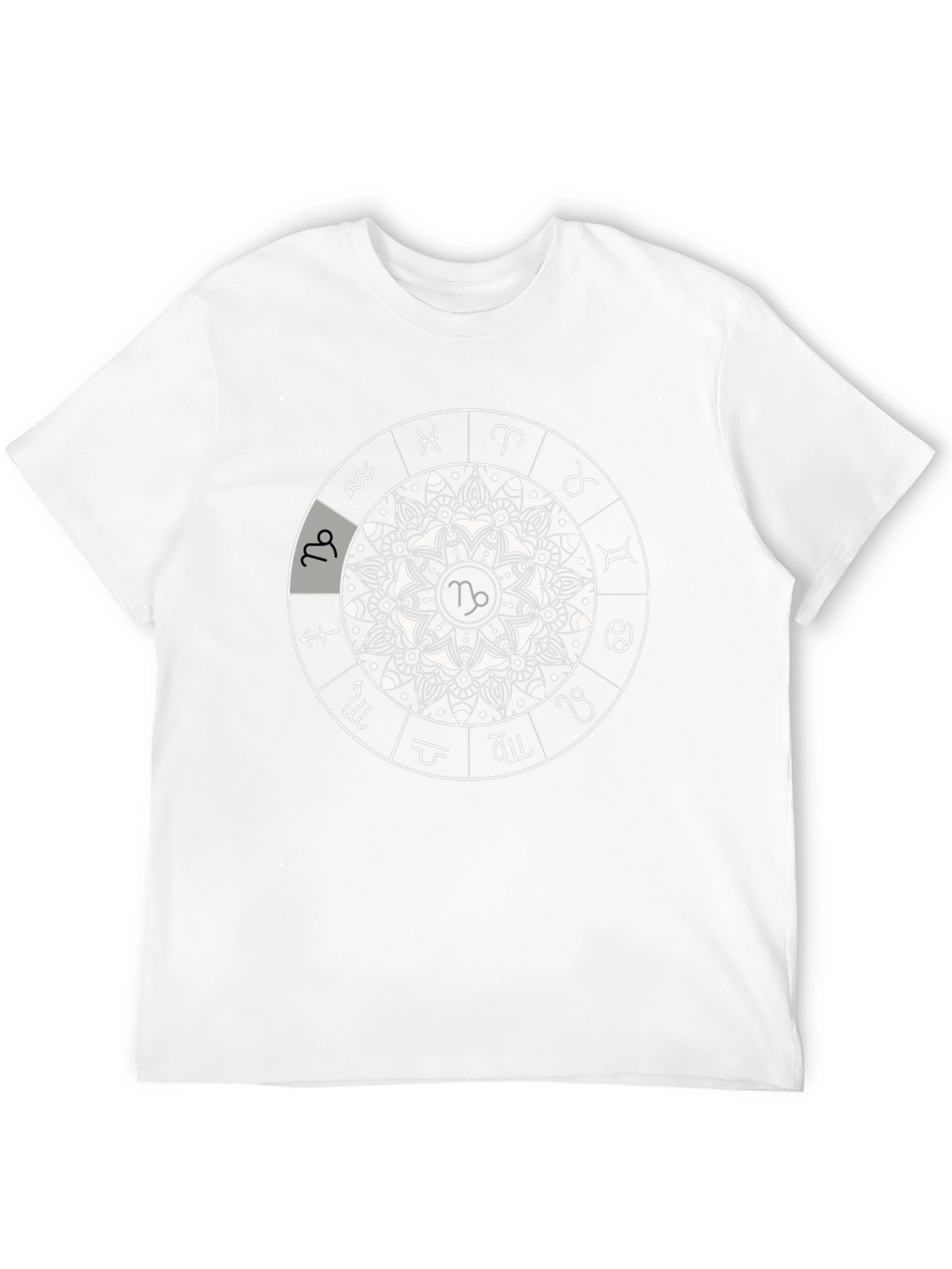 Zodiac Mandala T-Shirt - Capricorn Symbol