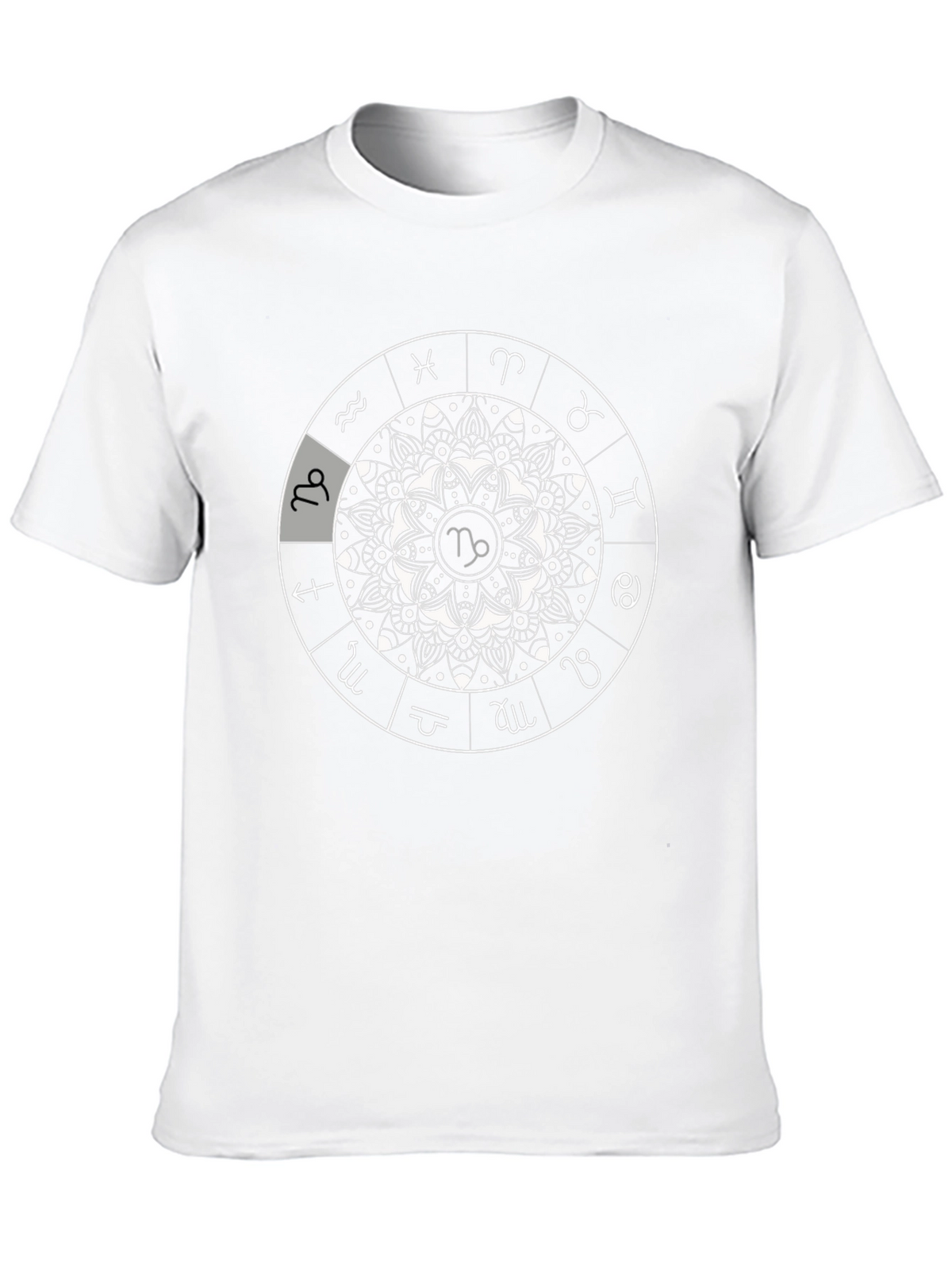 Zodiac Mandala T-Shirt - Capricorn Symbol