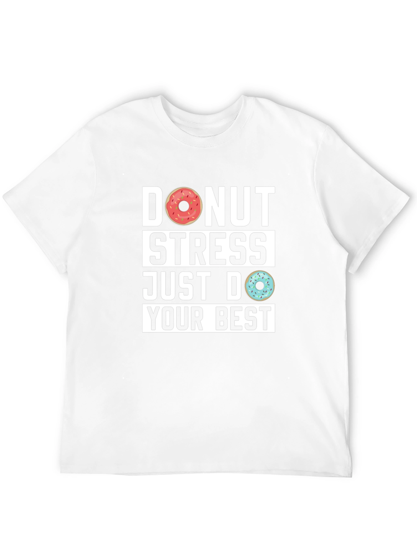 Donut Stress Graphic T-Shirt - Funny Relax Tee