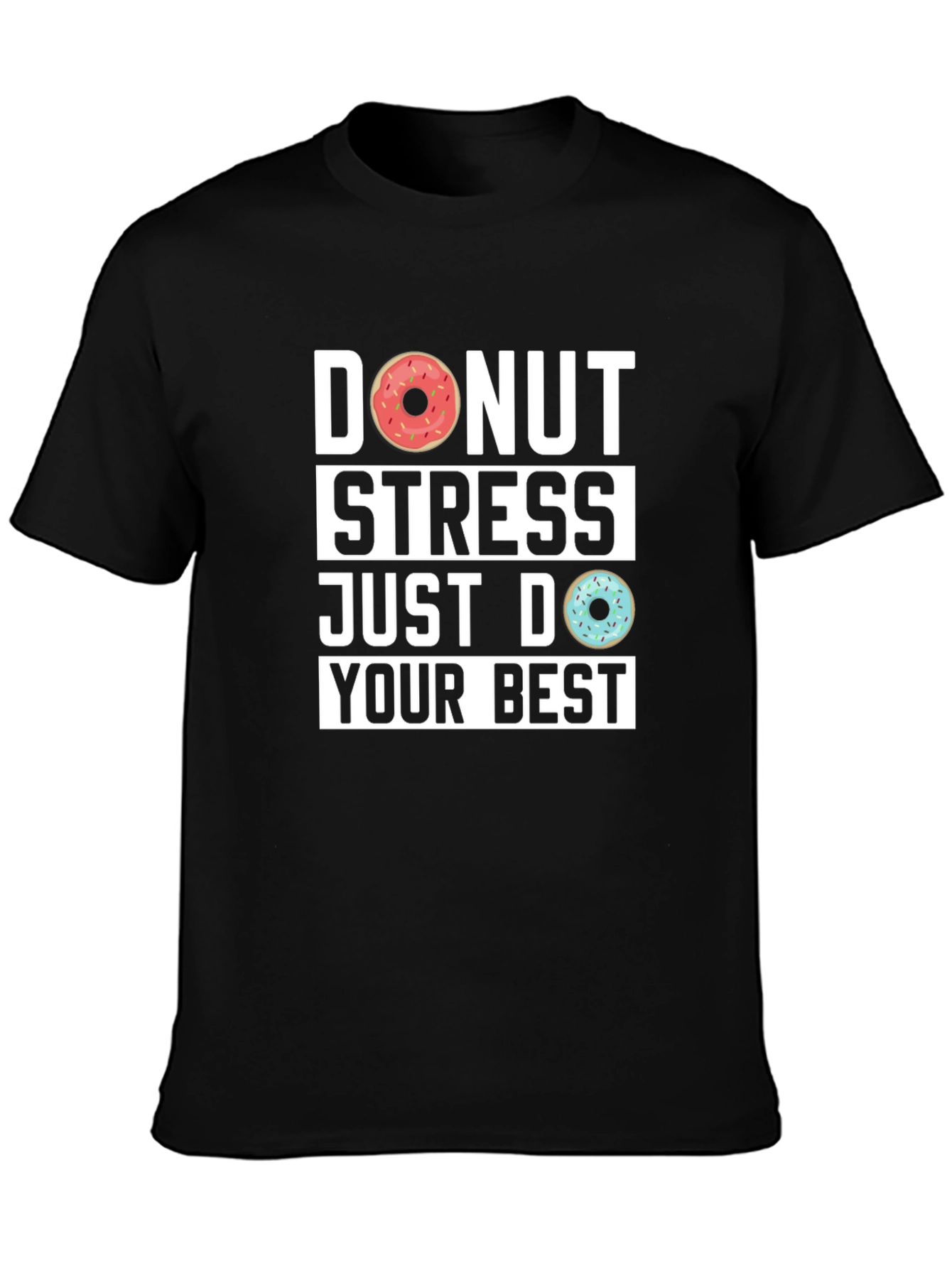 Donut Stress Graphic T-Shirt - Funny Relax Tee