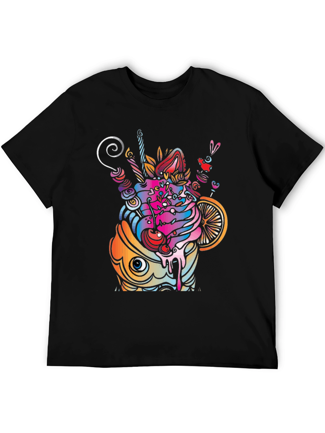 Psychedelic Cupcake Graphic T-Shirt