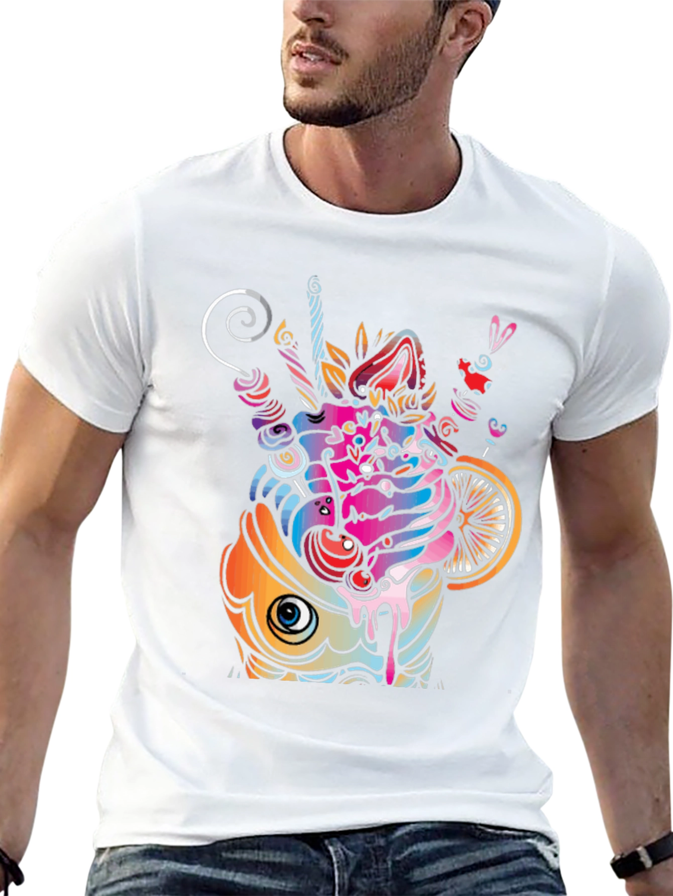 Psychedelic Cupcake Graphic T-Shirt