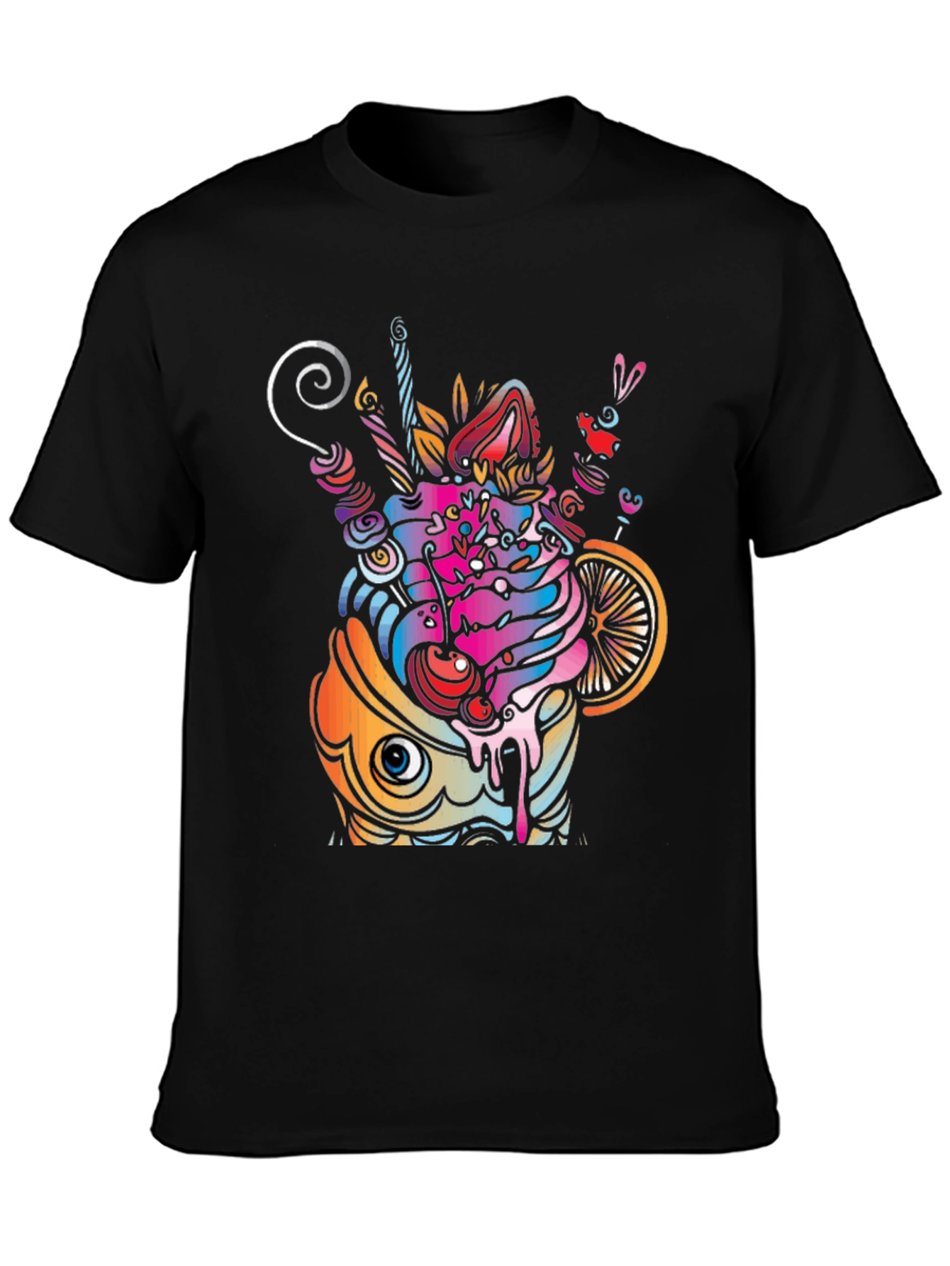 Psychedelic Cupcake Graphic T-Shirt