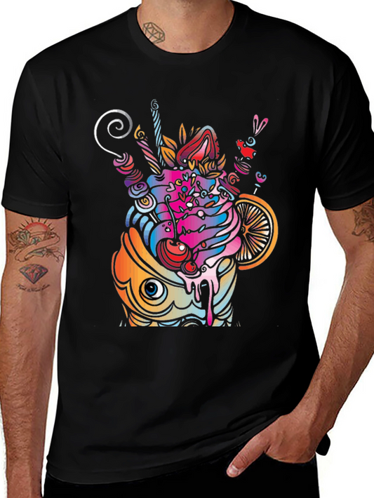 Psychedelic Cupcake Graphic T-Shirt