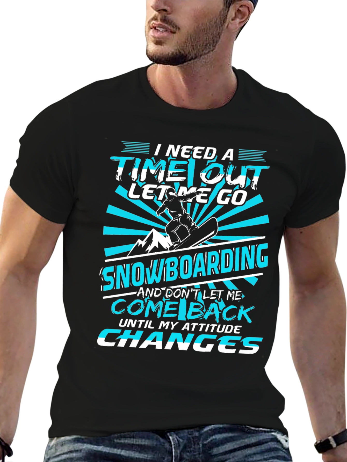 Snowboarding Attitude T-Shirt | Time Out Graphic Tee