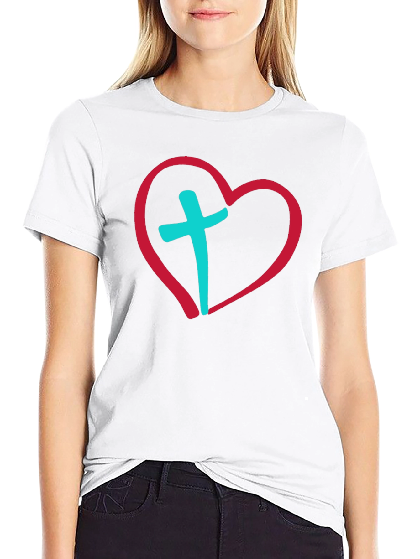 Heart and Cross Graphic Tee