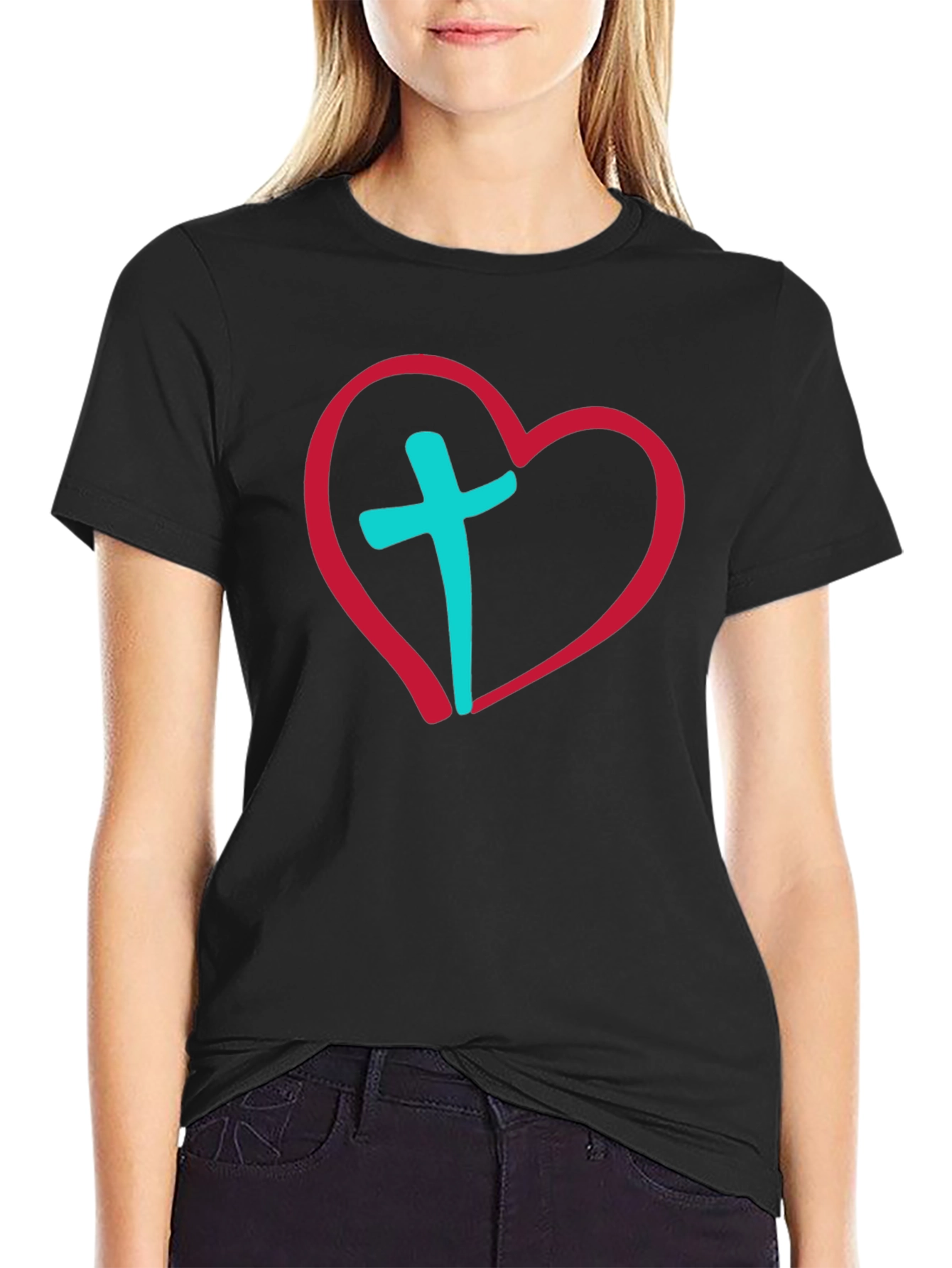 Heart and Cross Graphic Tee