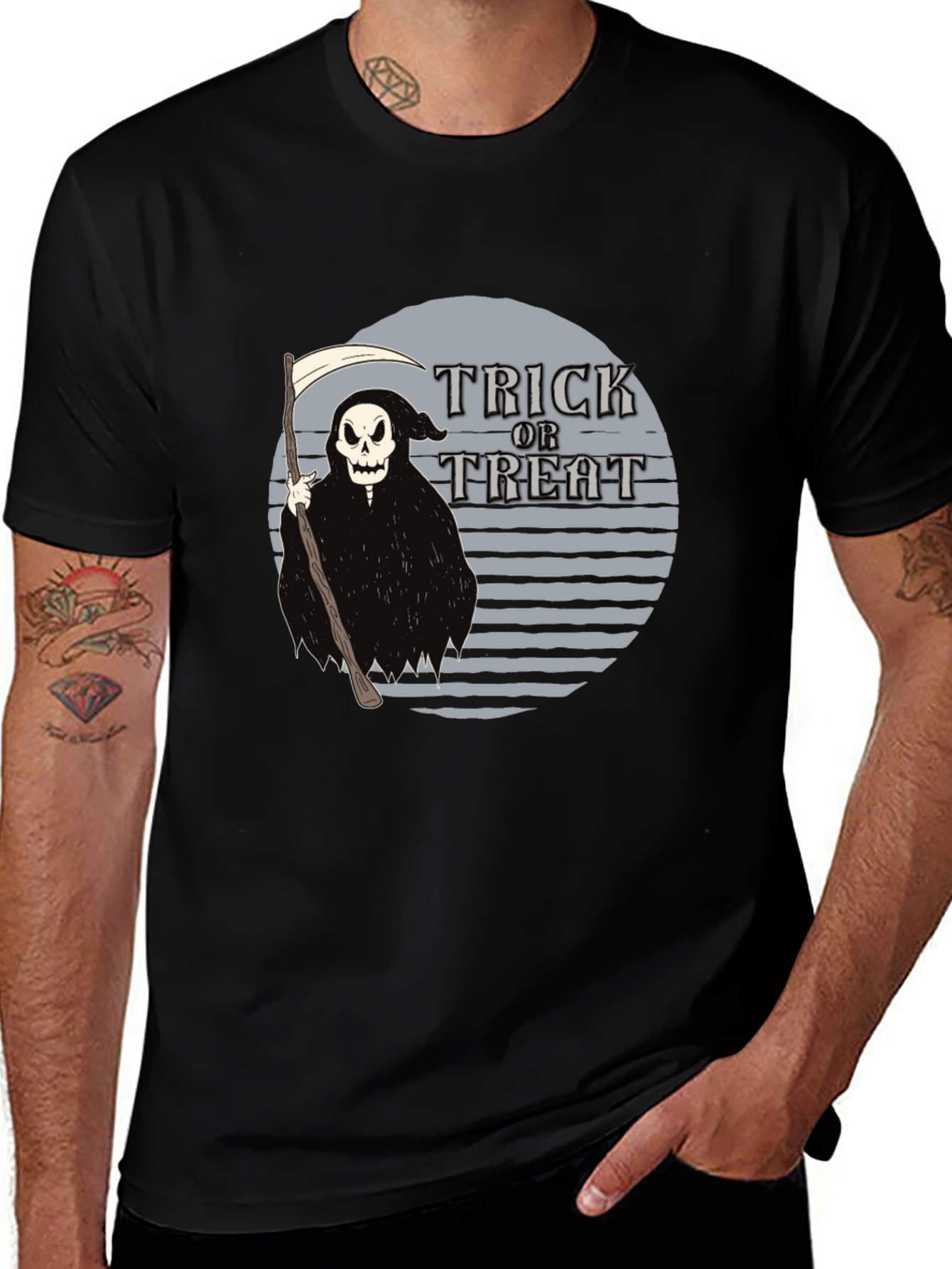 Halloween Trick or Treat Grim Reaper T-Shirt