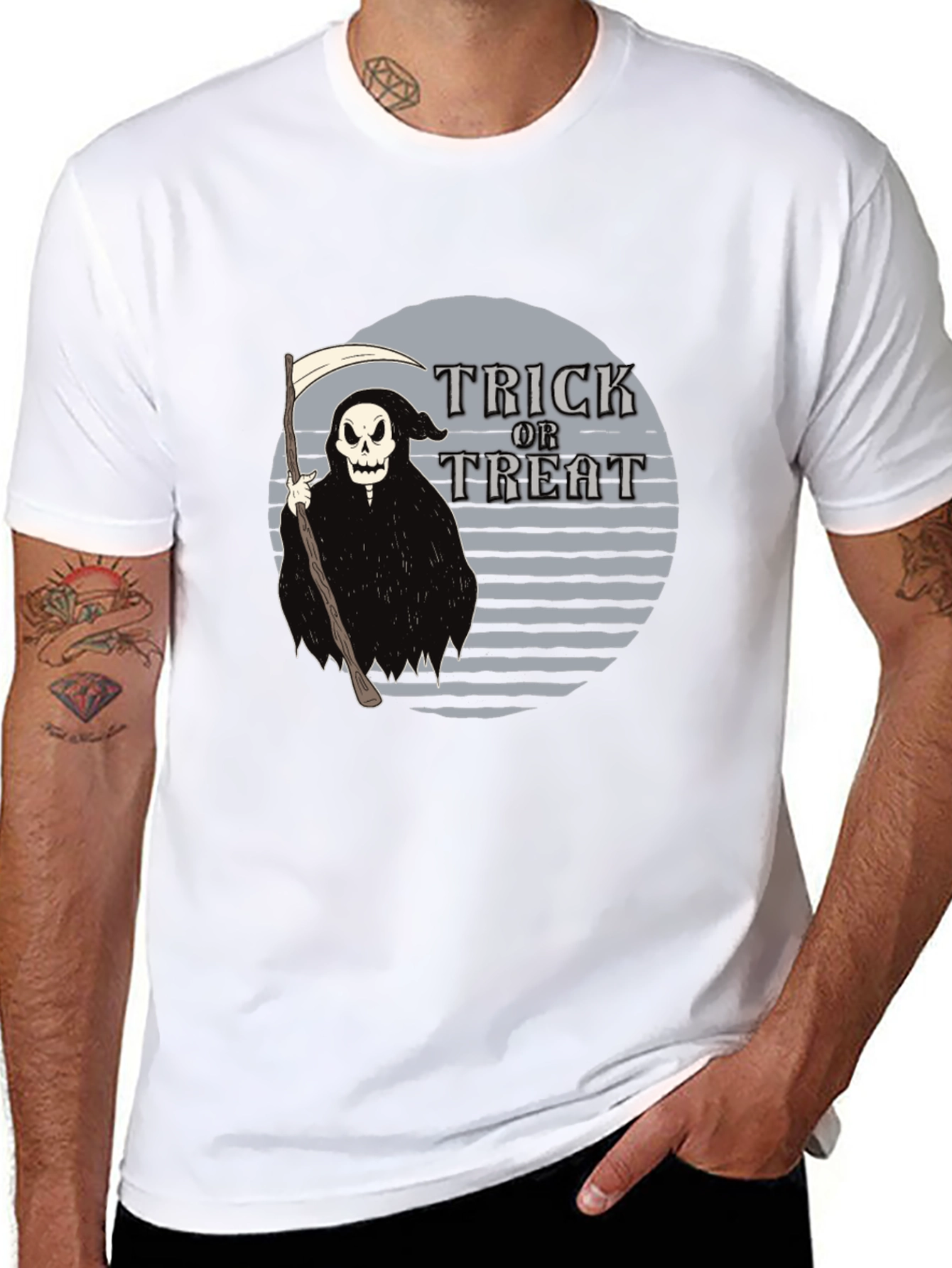 Halloween Trick or Treat Grim Reaper T-Shirt