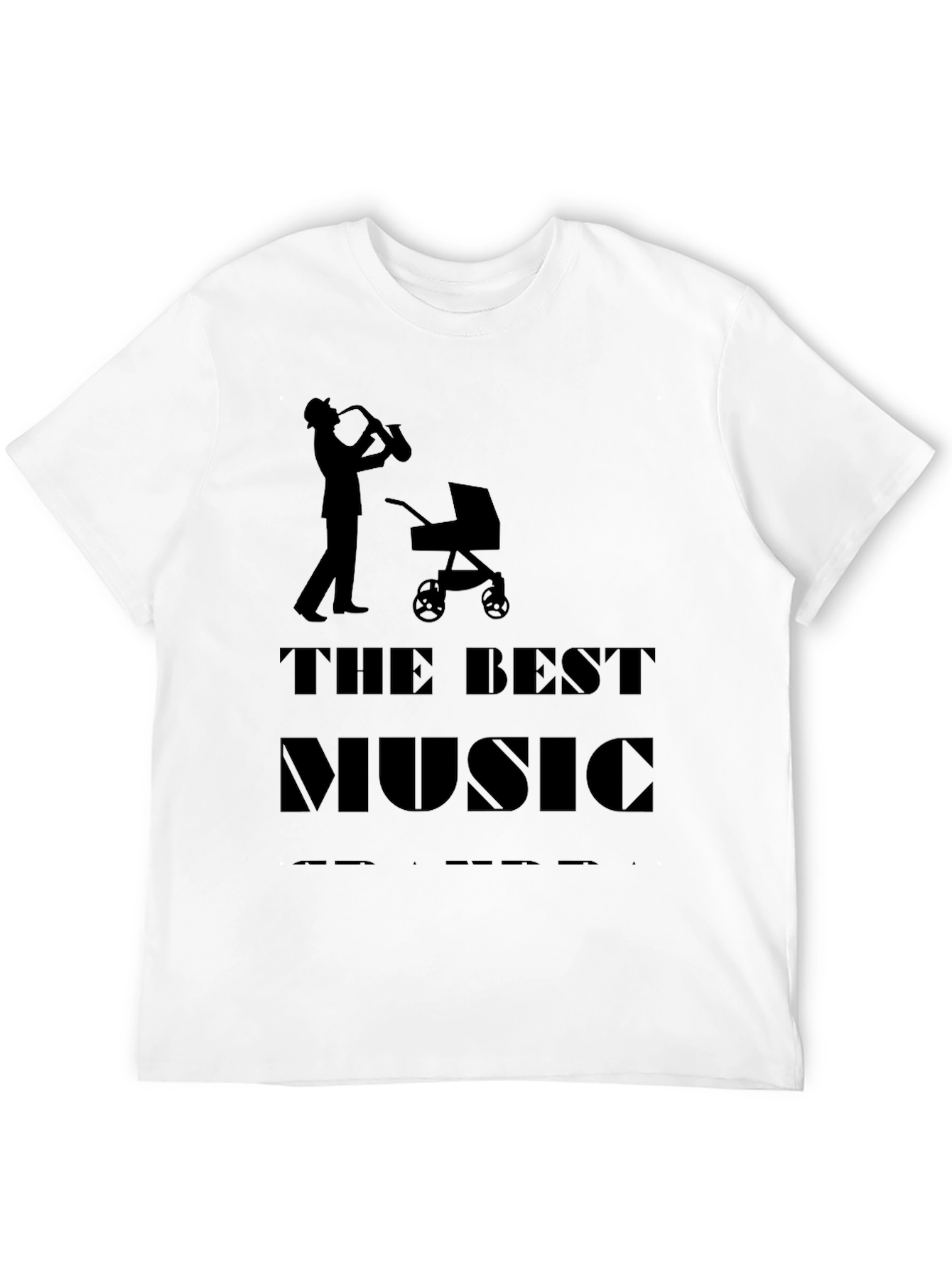 The Best Music Dad T-Shirt Saxophone Stroller Tee