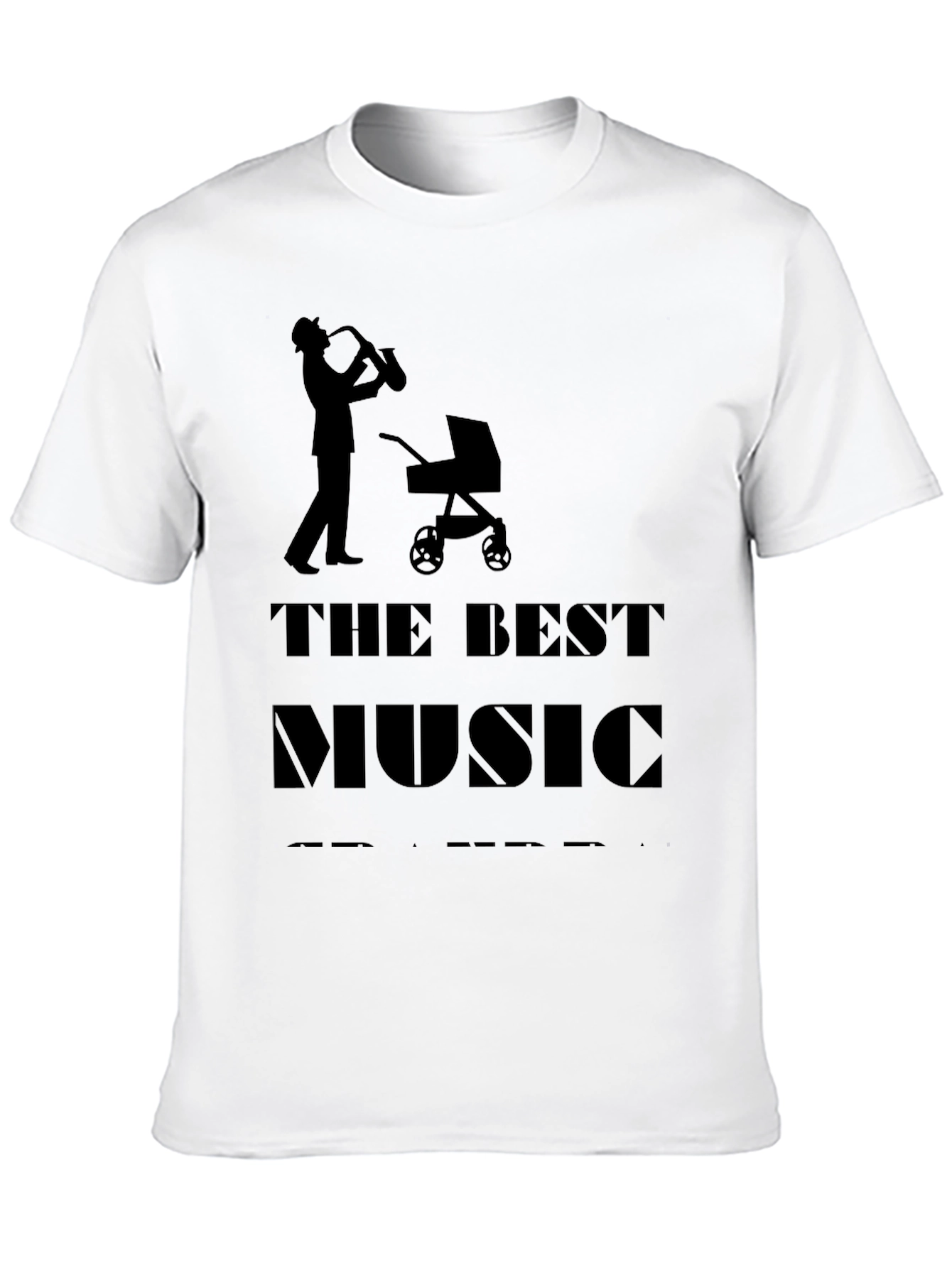The Best Music Dad T-Shirt Saxophone Stroller Tee