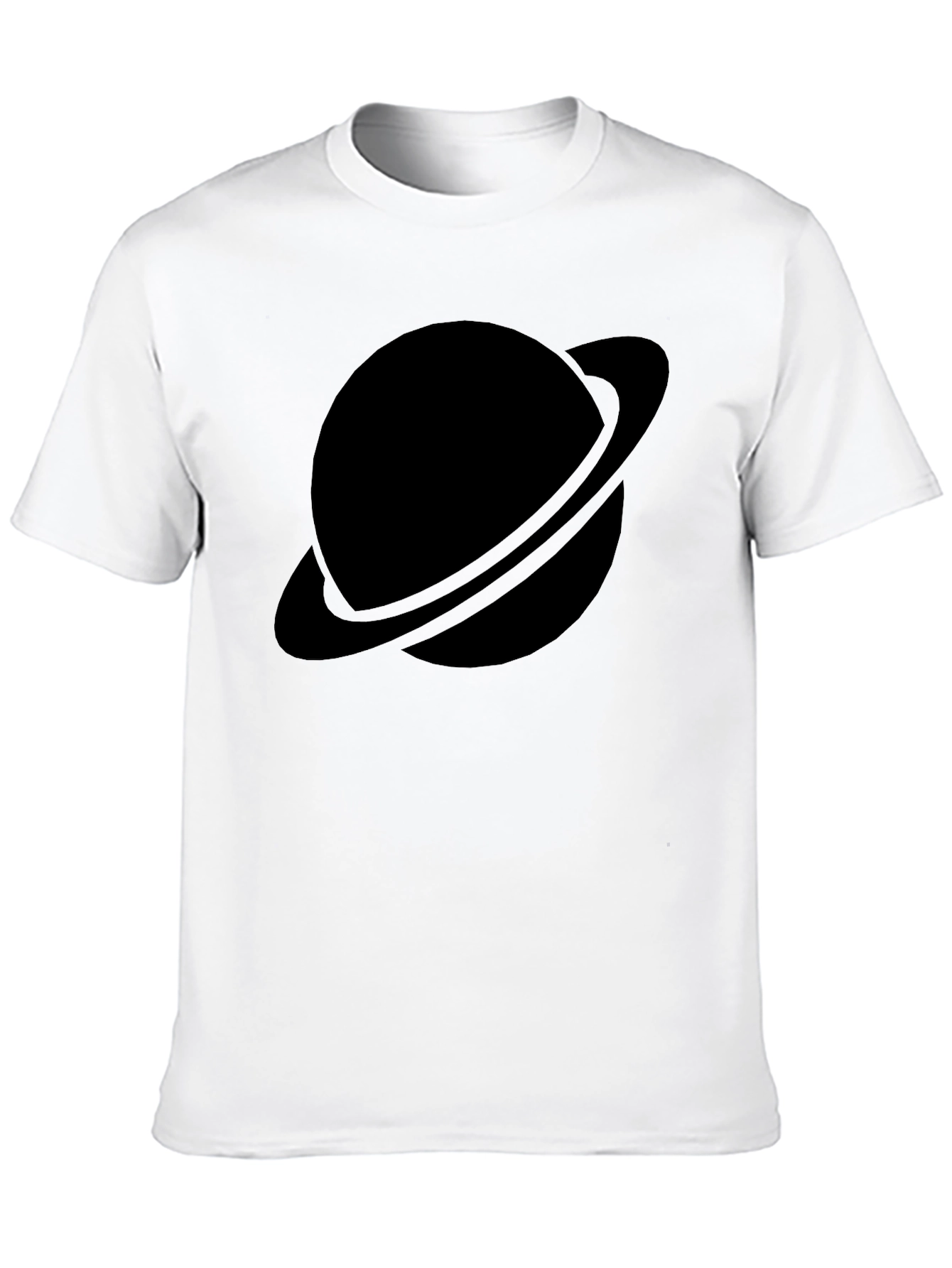 Black Planet Graphic Tee - Saturn Style