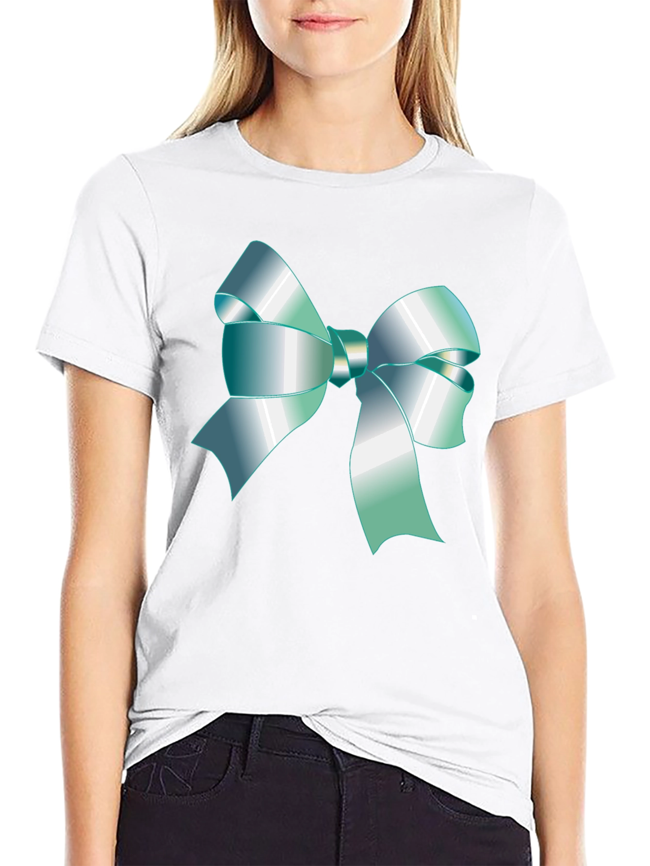 Ribbon Graphic Black T-Shirt