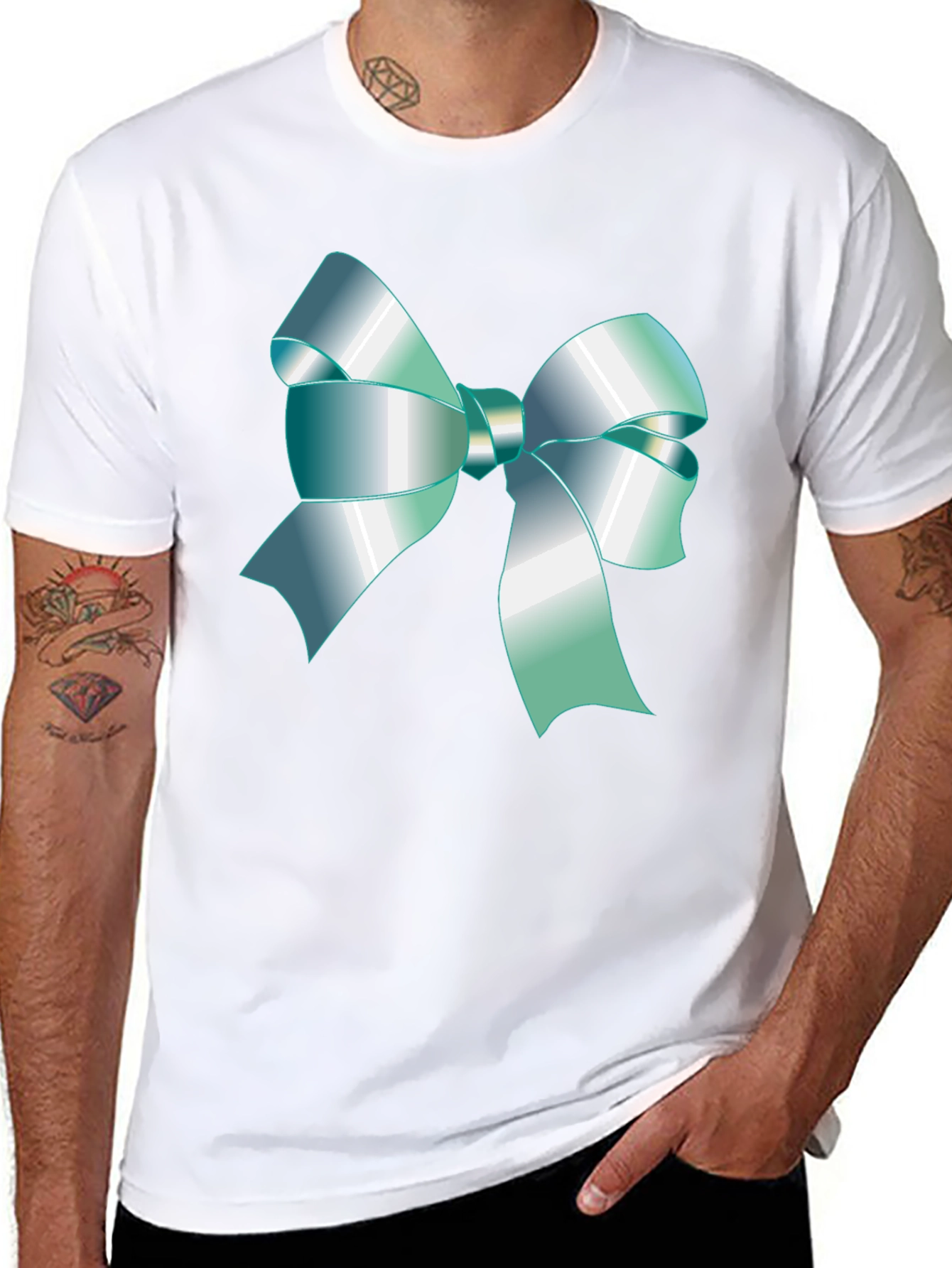 Ribbon Graphic Black T-Shirt