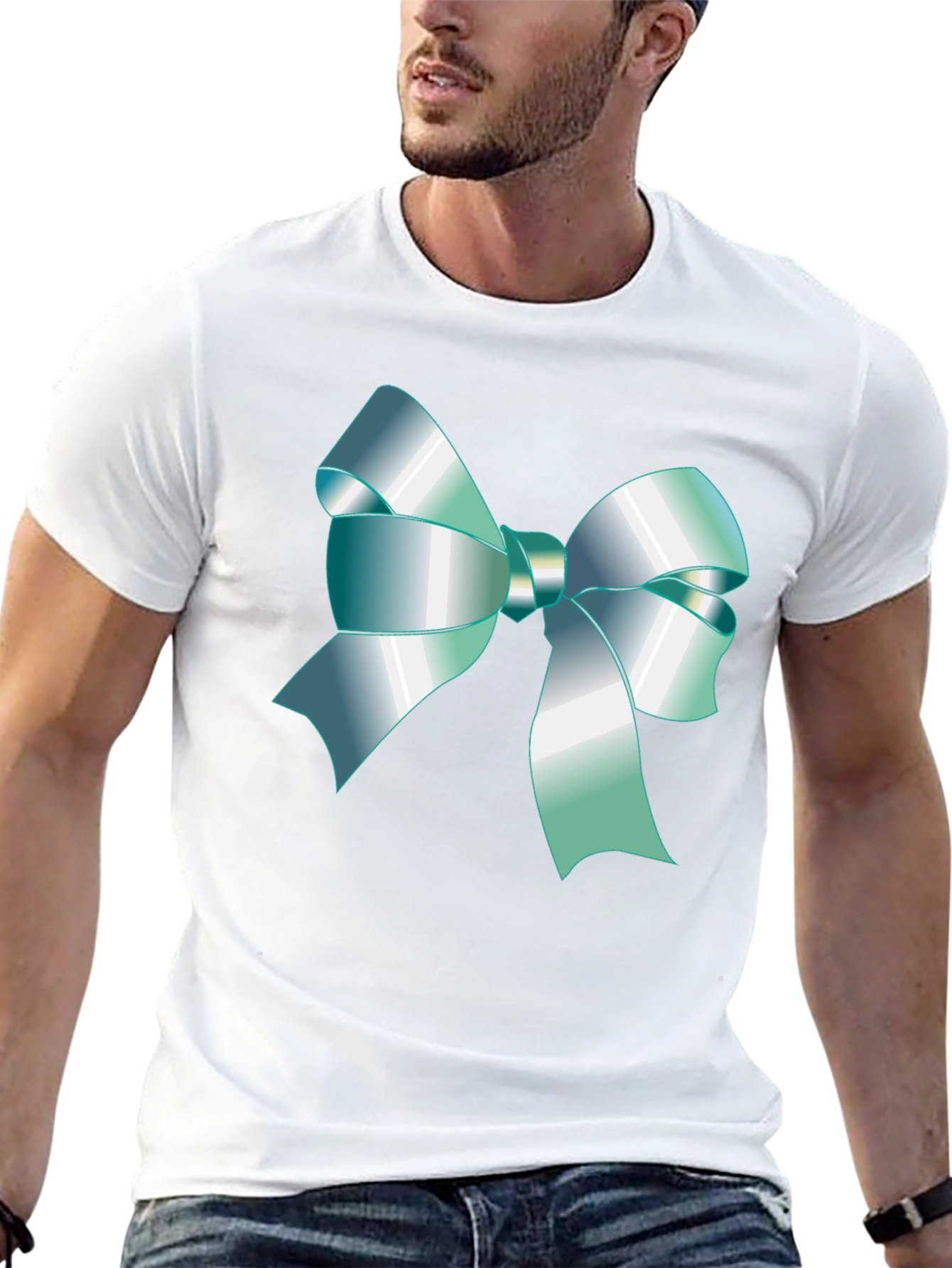 Ribbon Graphic Black T-Shirt