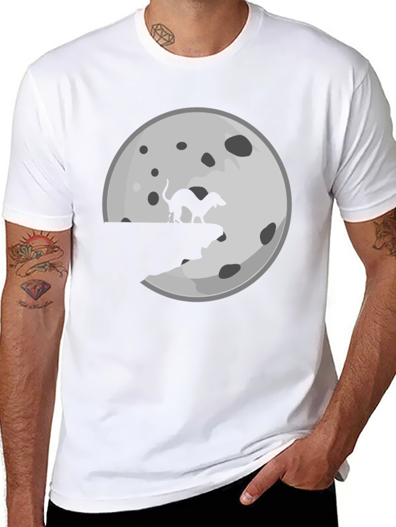 Dog Mooning T-Shirt - Novelty Graphic Tee