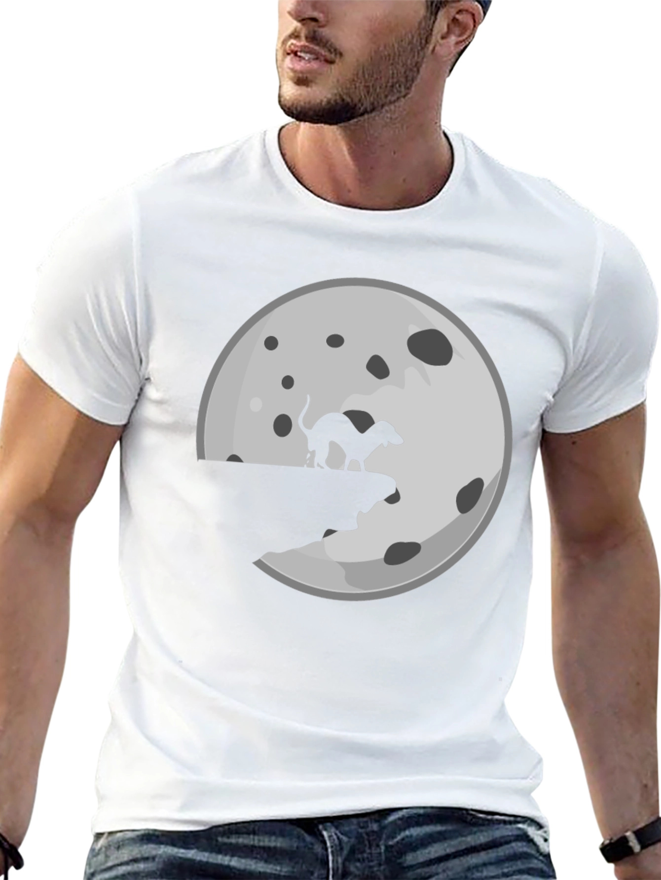 Dog Mooning T-Shirt - Novelty Graphic Tee
