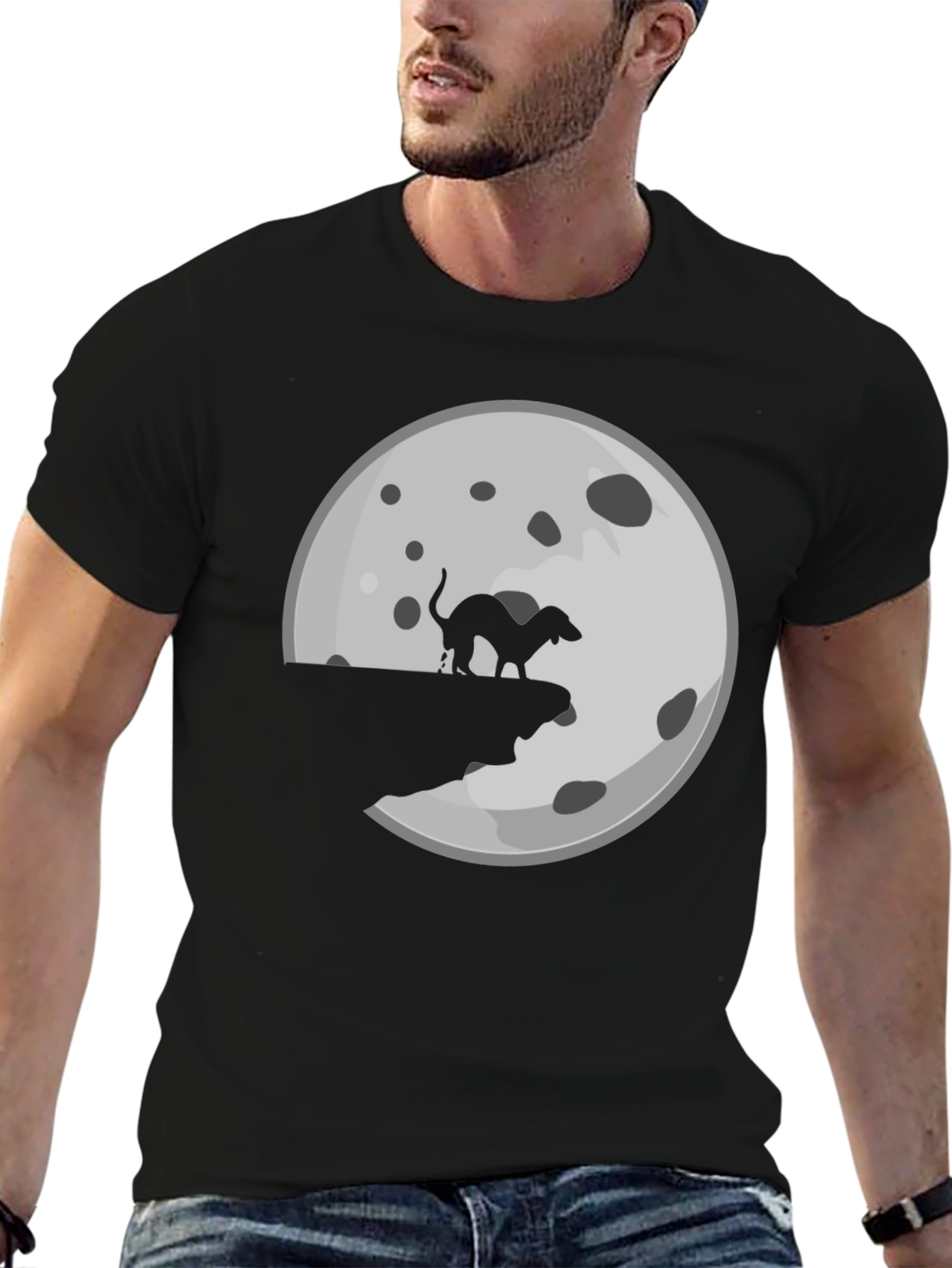 Dog Mooning T-Shirt - Novelty Graphic Tee