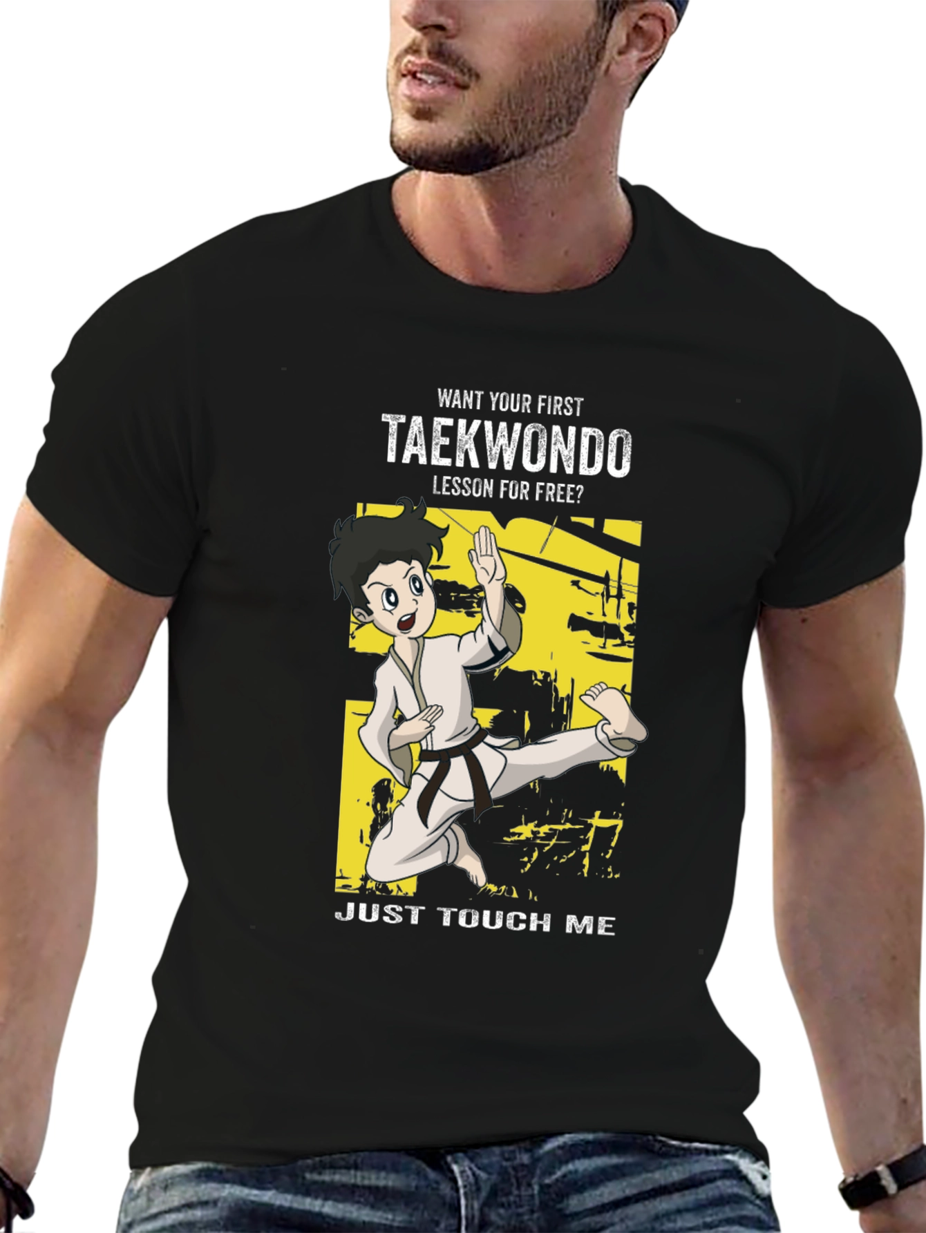 Taekwondo Funny Cartoon T-Shirt