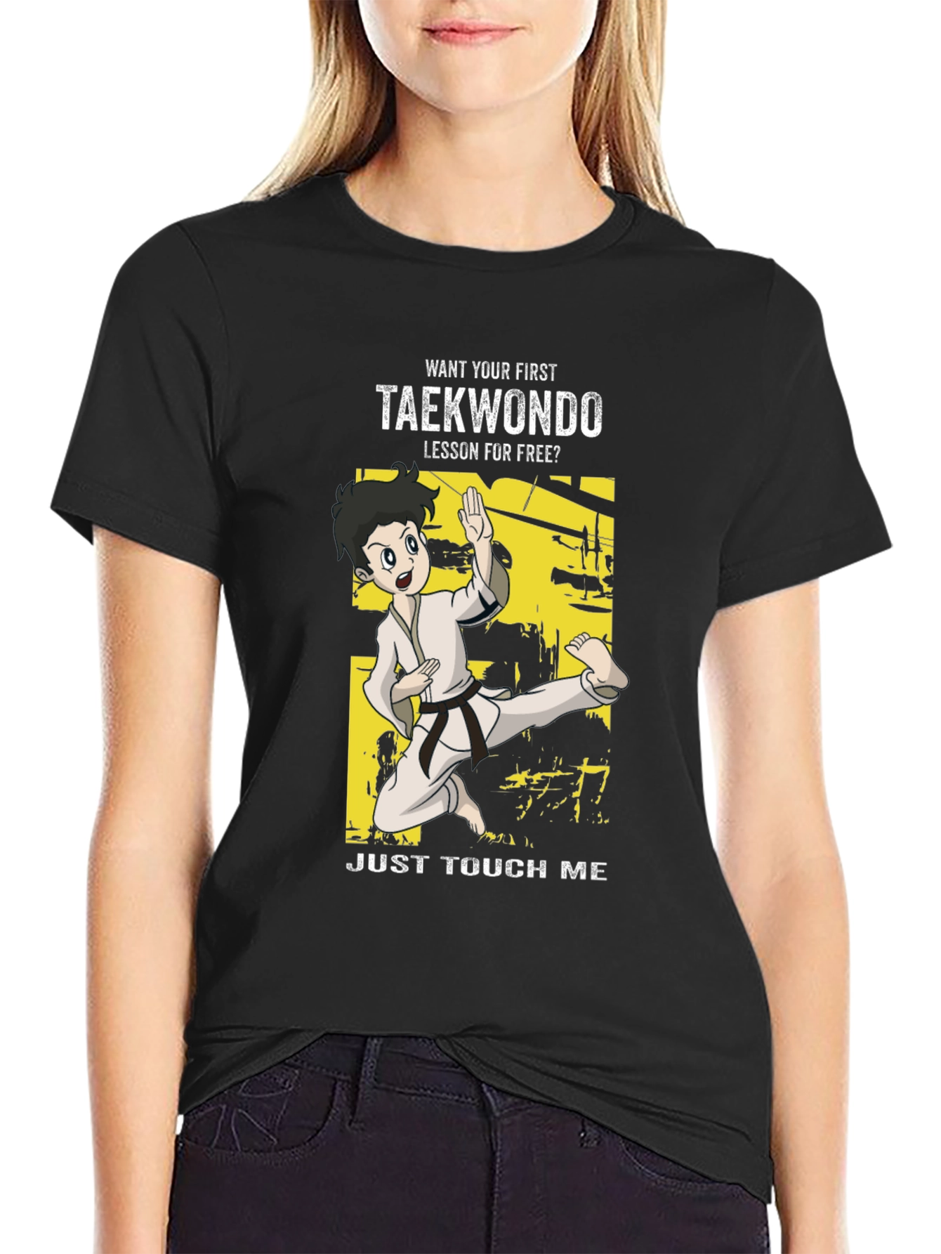 Taekwondo Funny Cartoon T-Shirt