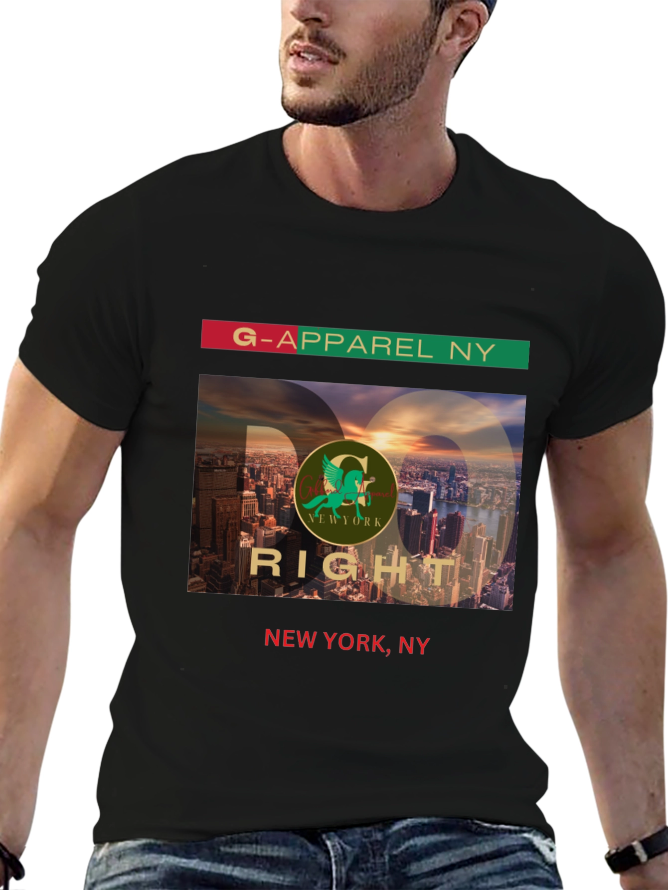 G-Apparel NY Black Graphic Tee