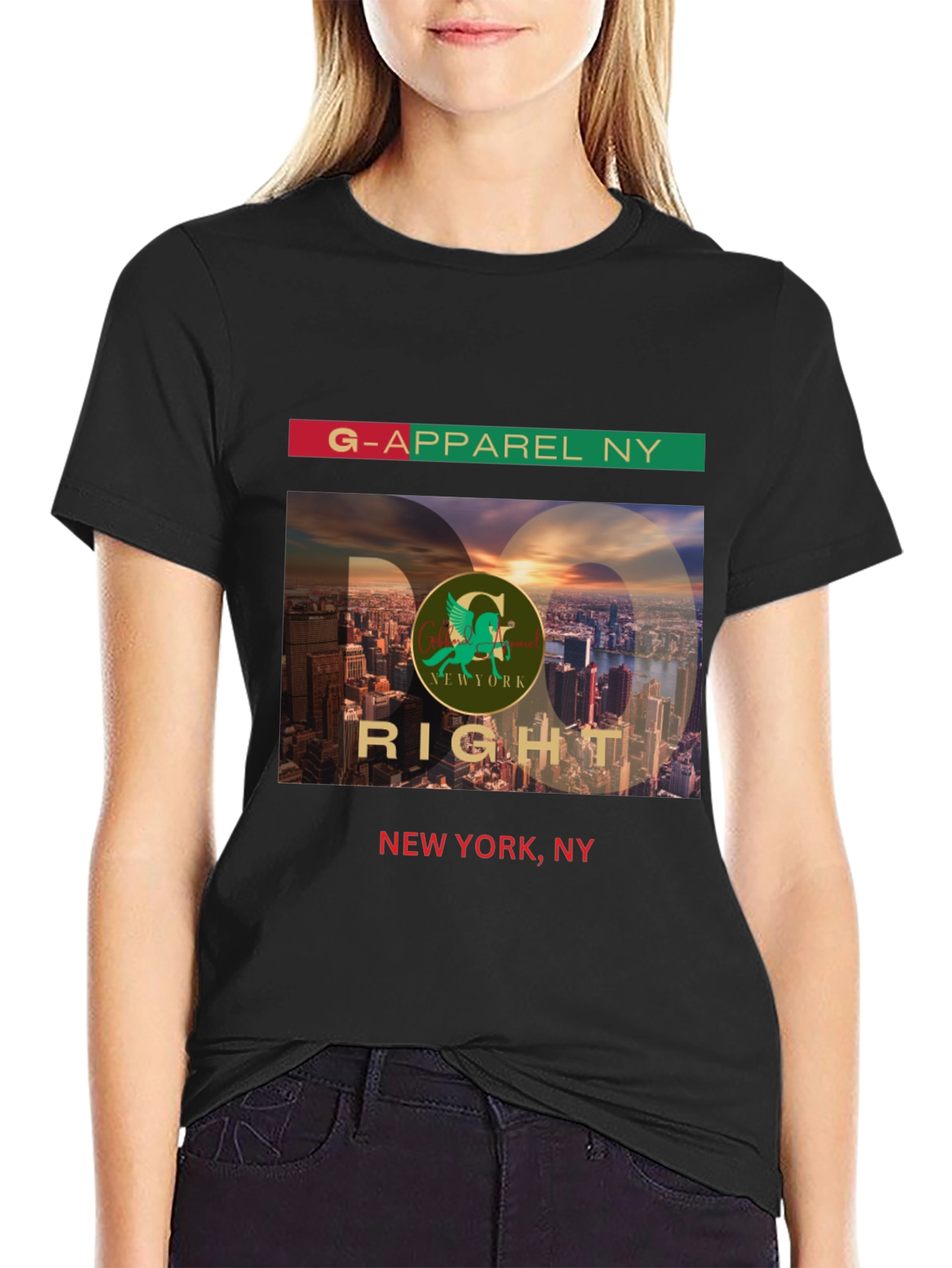 G-Apparel NY Black Graphic Tee