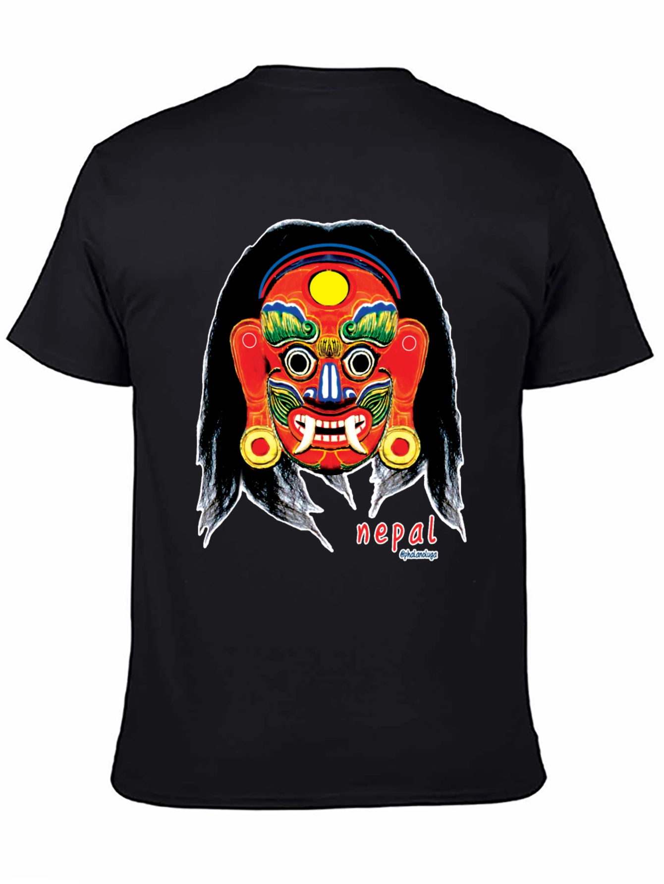 Nepal Mask Graphic Tee - Unique Design