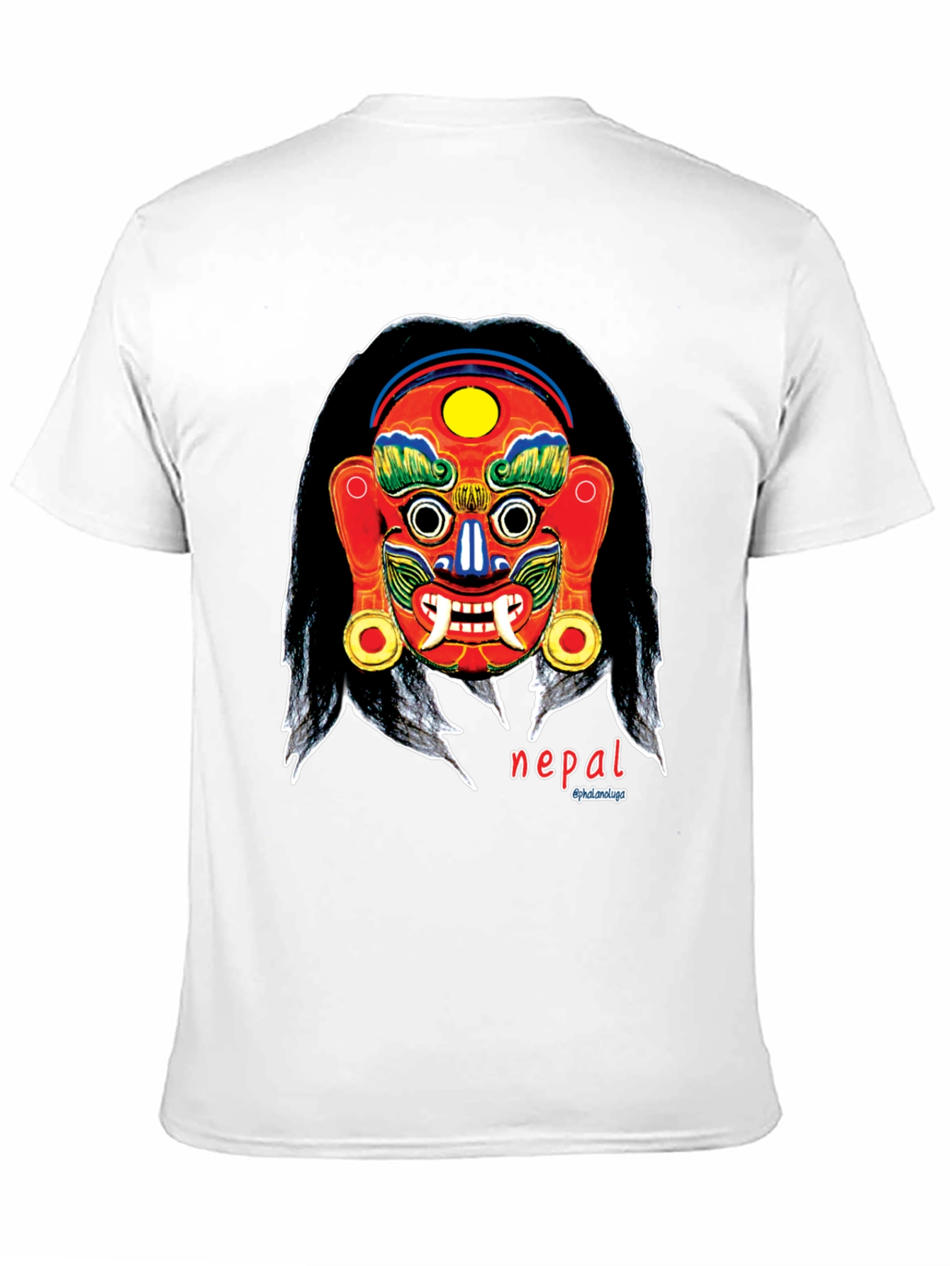 Nepal Mask Graphic Tee - Unique Design