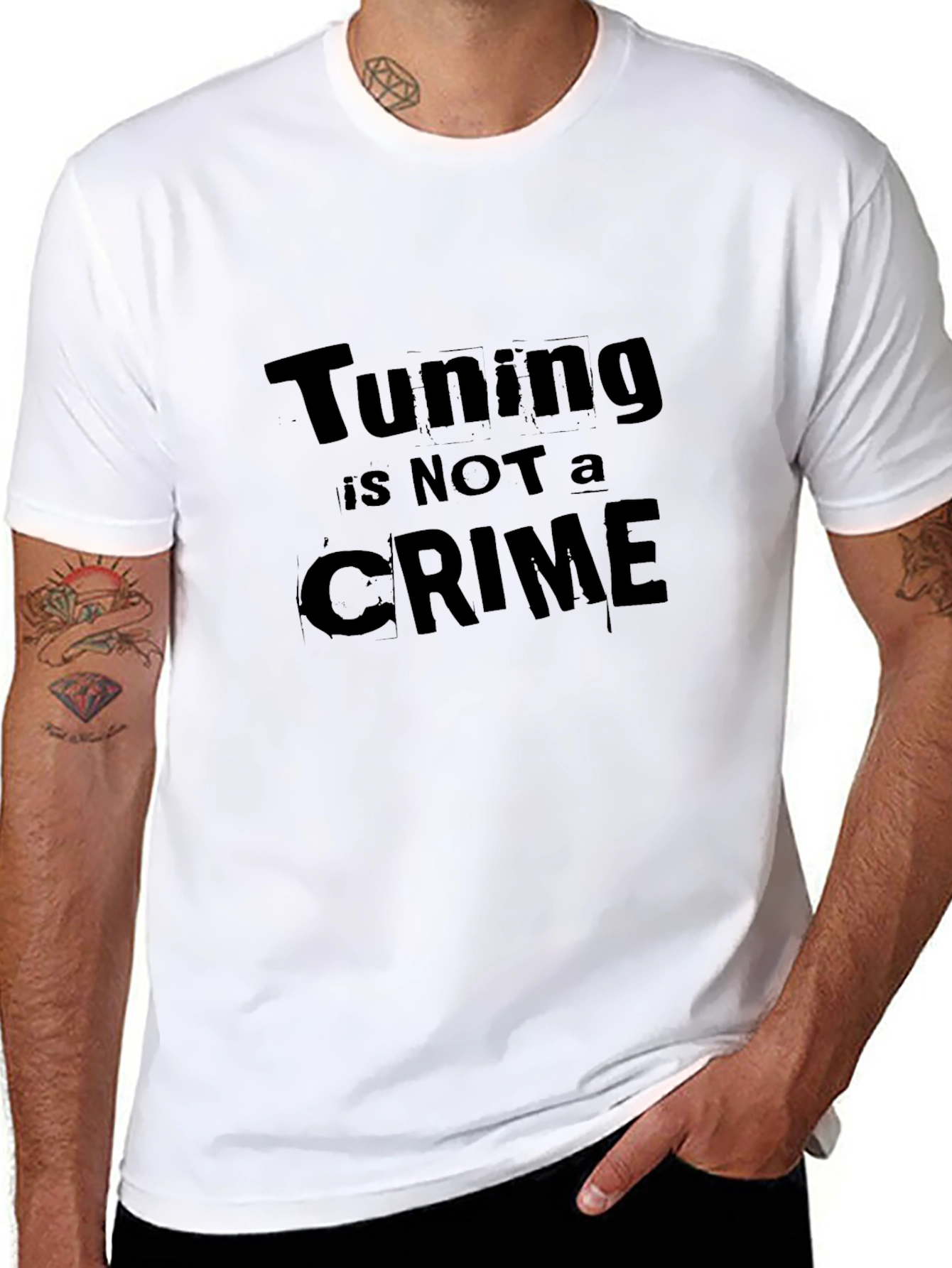 Tuning is Not a Crime Black T-Shirt
