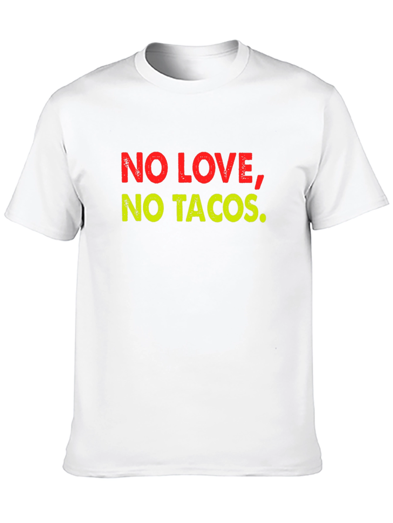 No Love No Tacos Mens Black T-Shirt