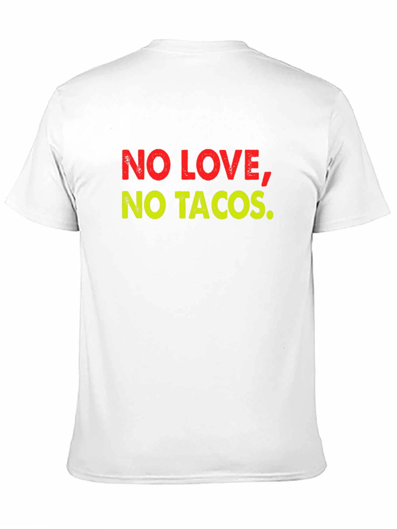 No Love No Tacos Mens Black T-Shirt