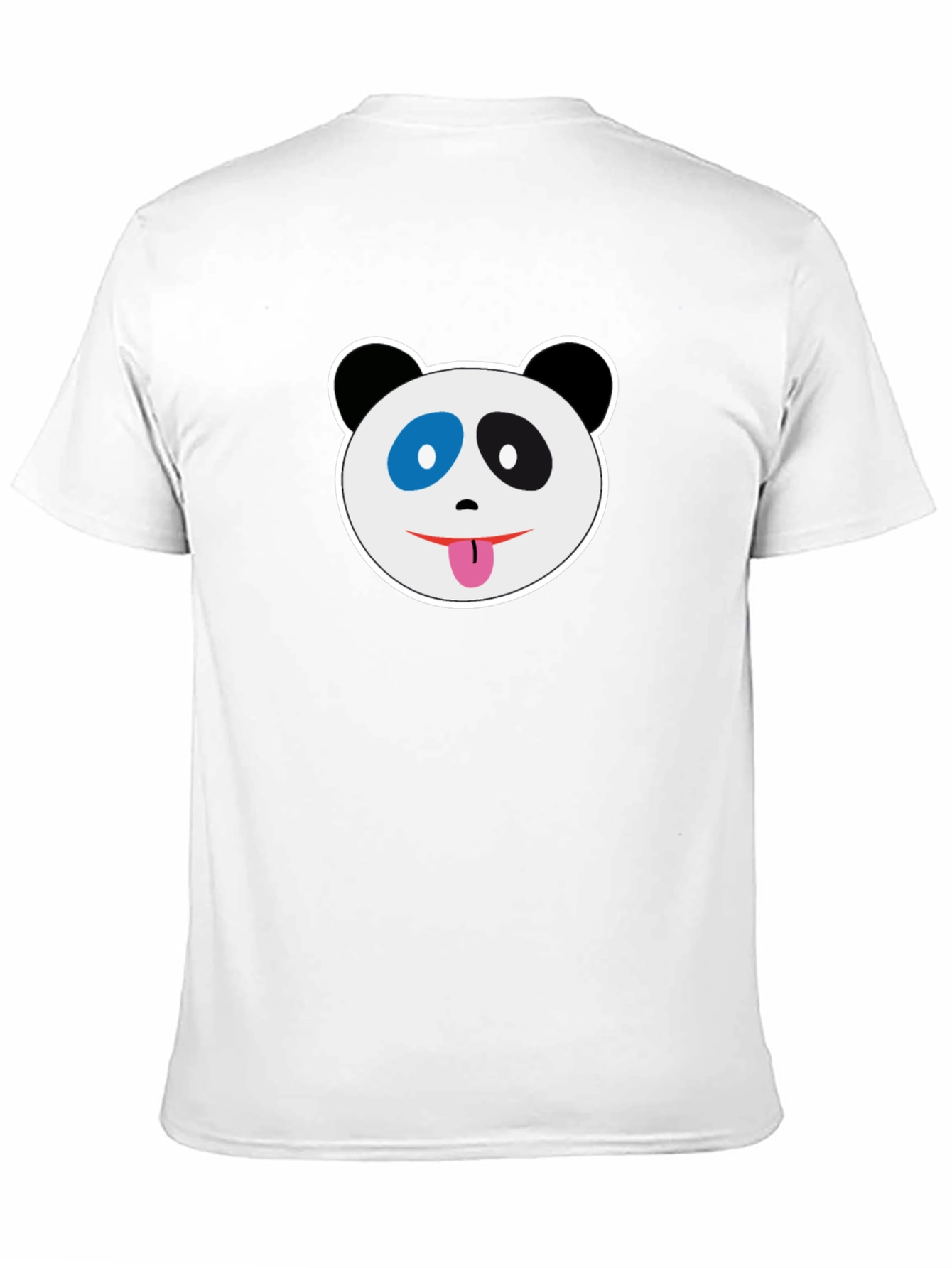 Black T-Shirt with Panda Face Graphic