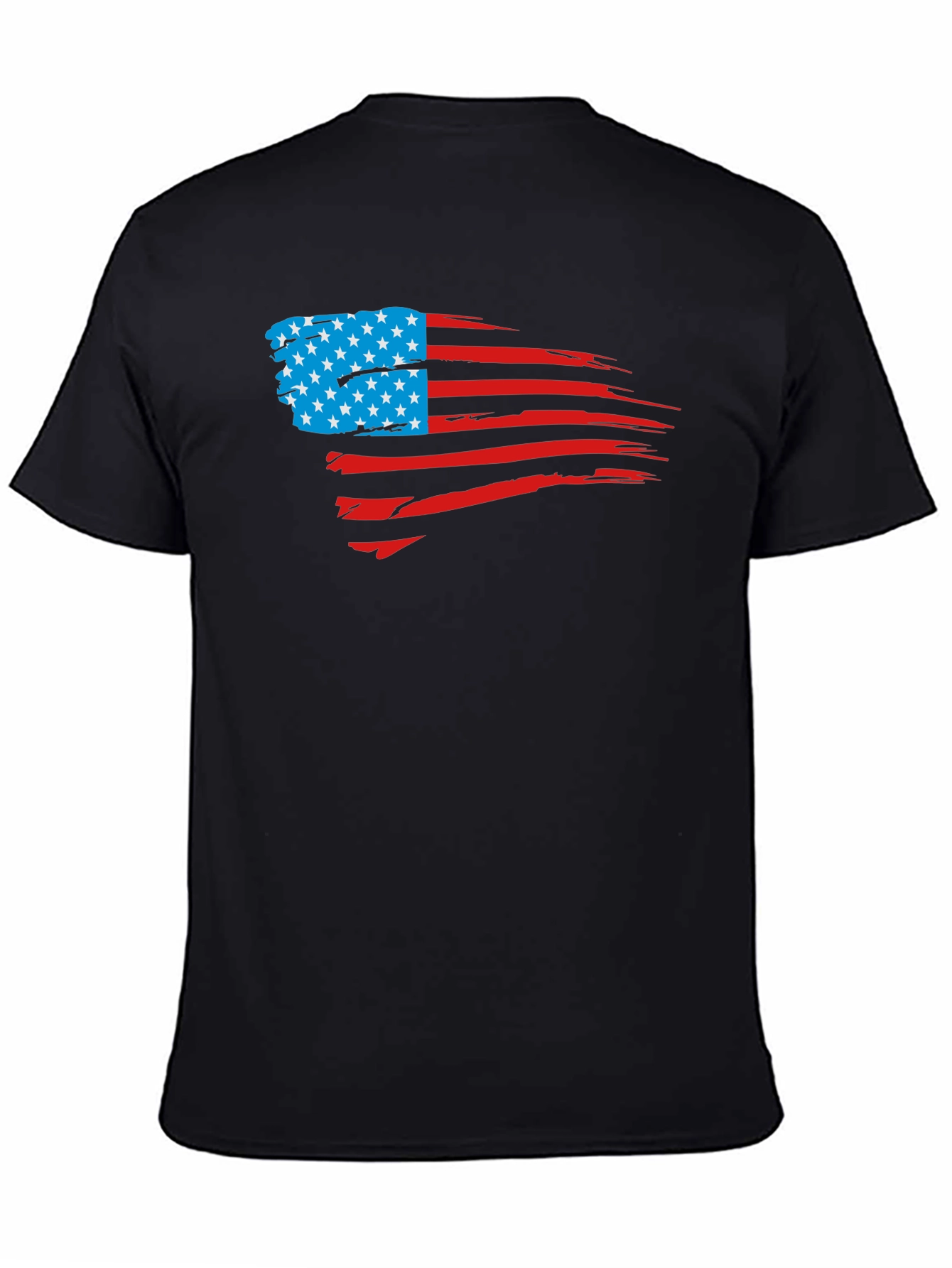 USA Flag Distressed Graphic Tee - Patriotic Style