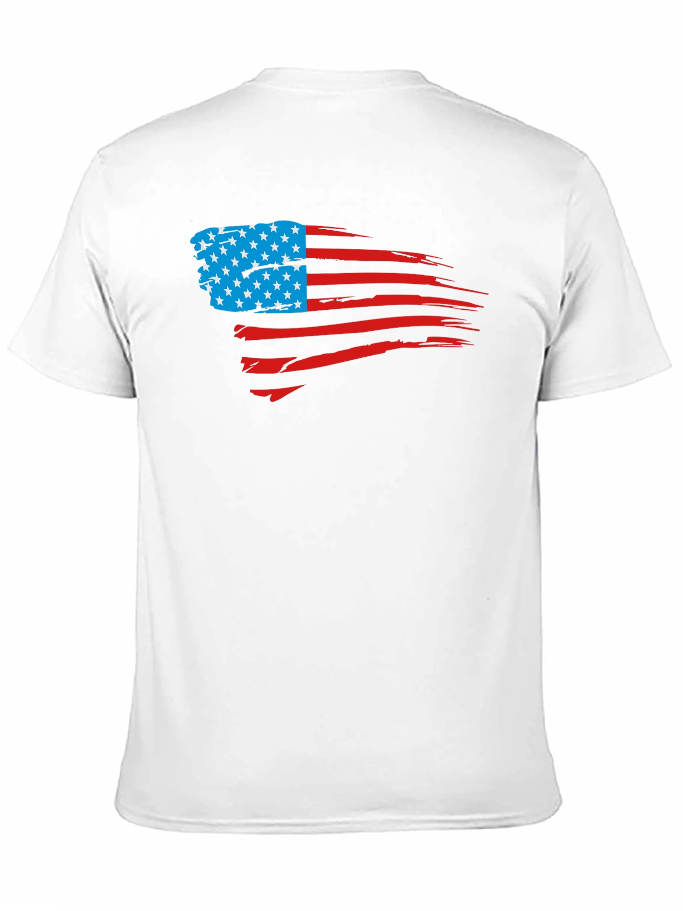 USA Flag Distressed Graphic Tee - Patriotic Style