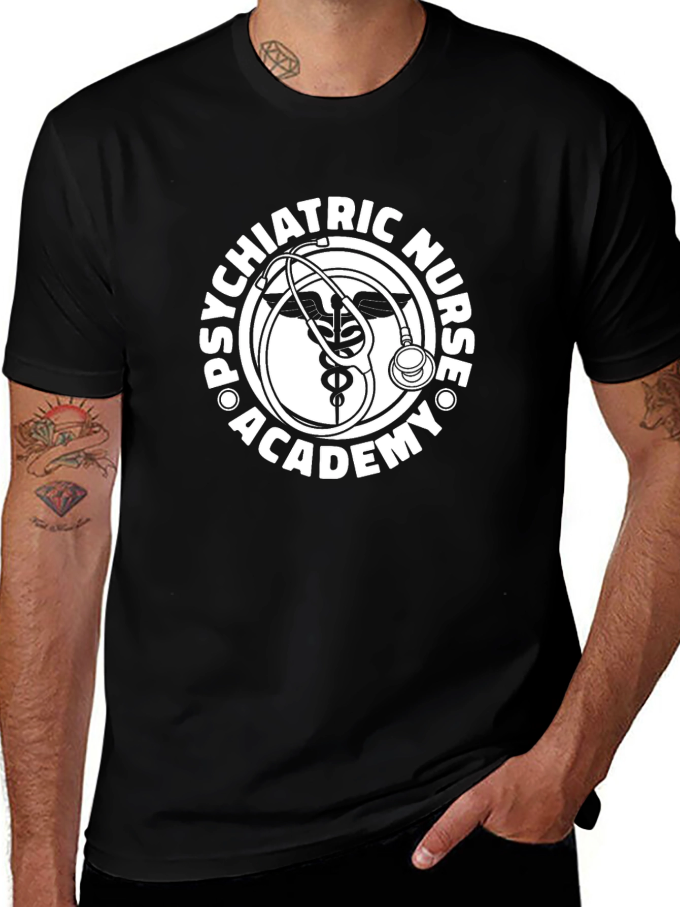 Psychiatric Nurse Academy Black T-Shirt