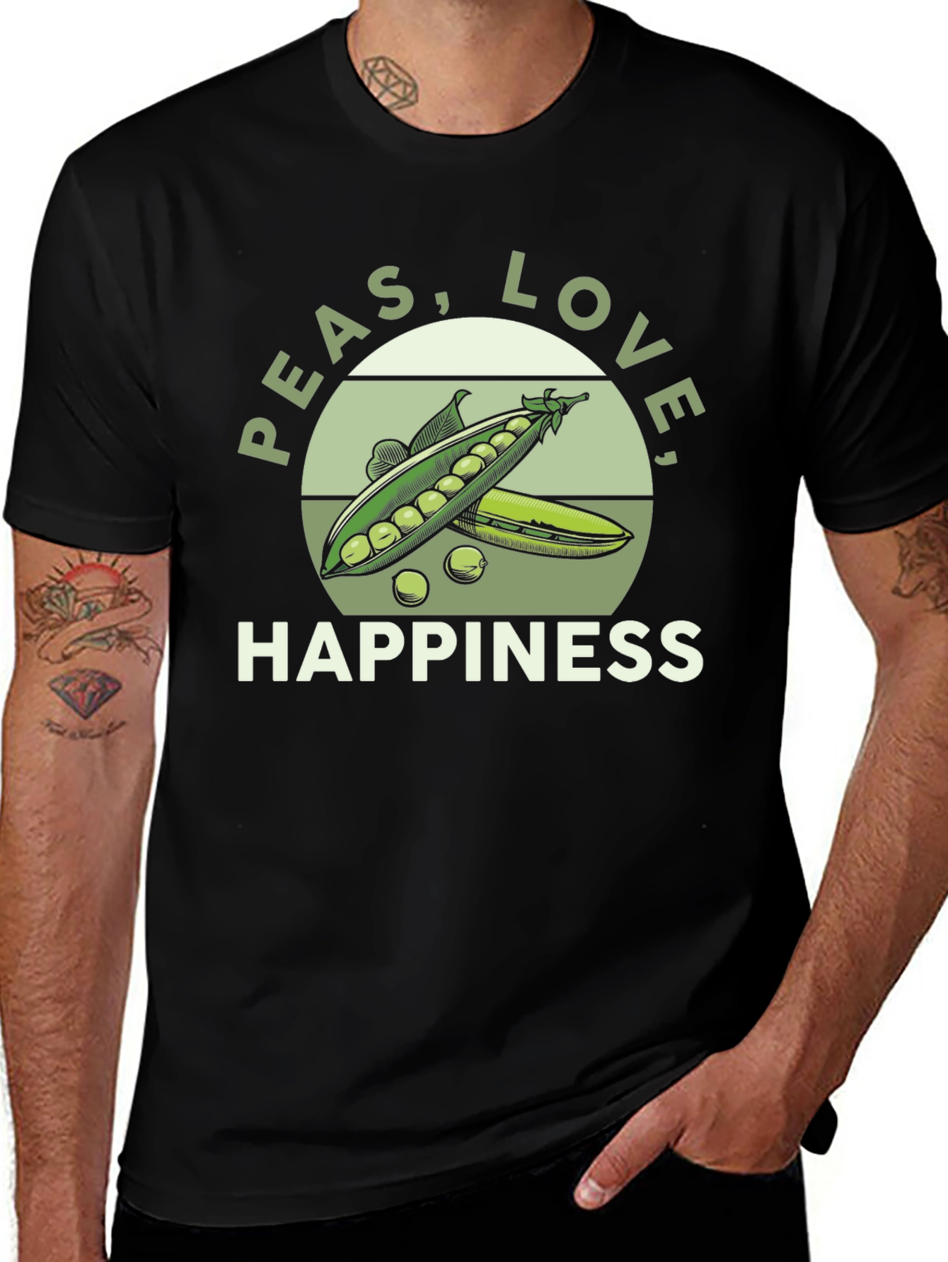 Peas Love & Happiness Graphic Tee