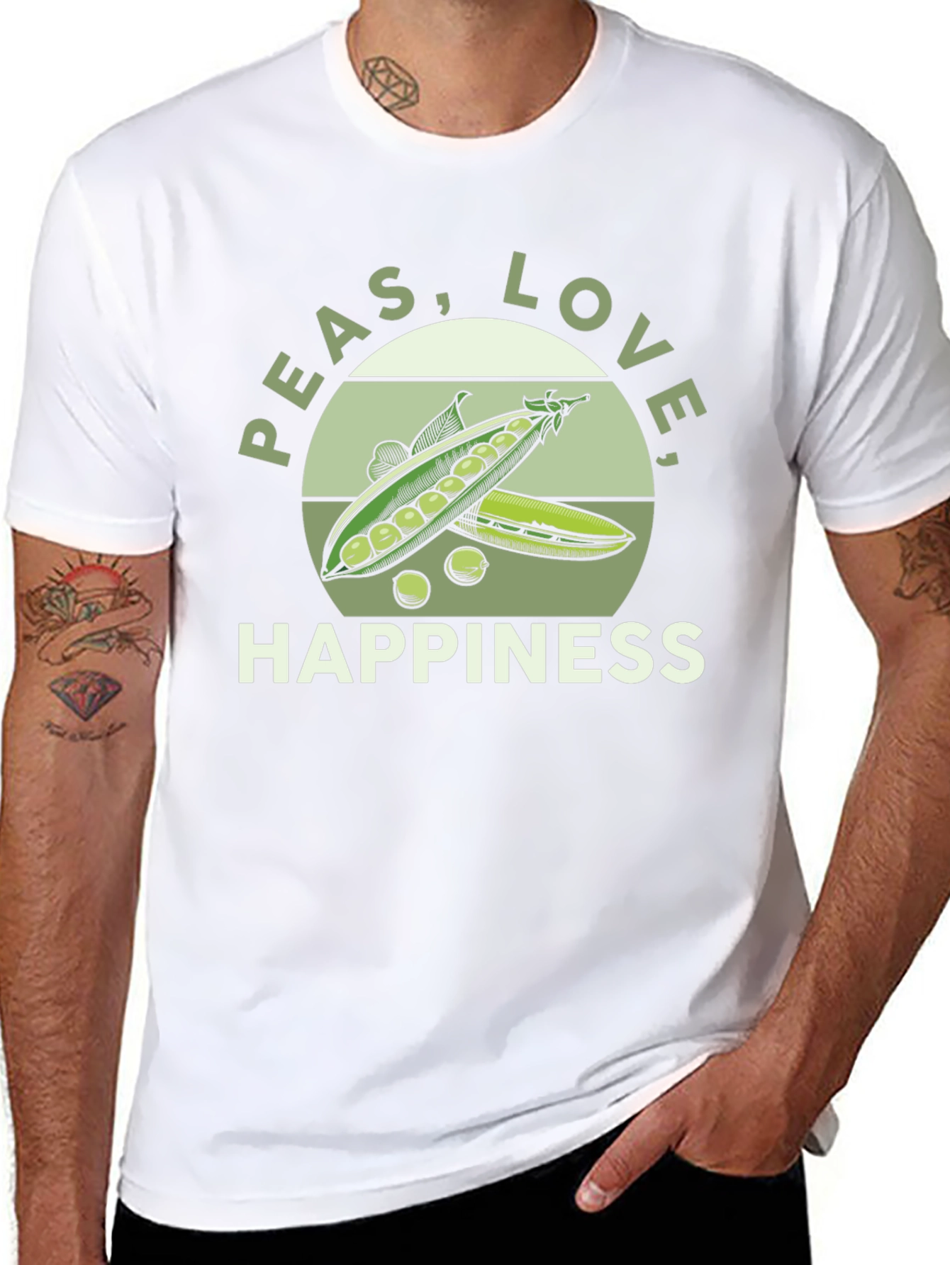 Peas Love & Happiness Graphic Tee