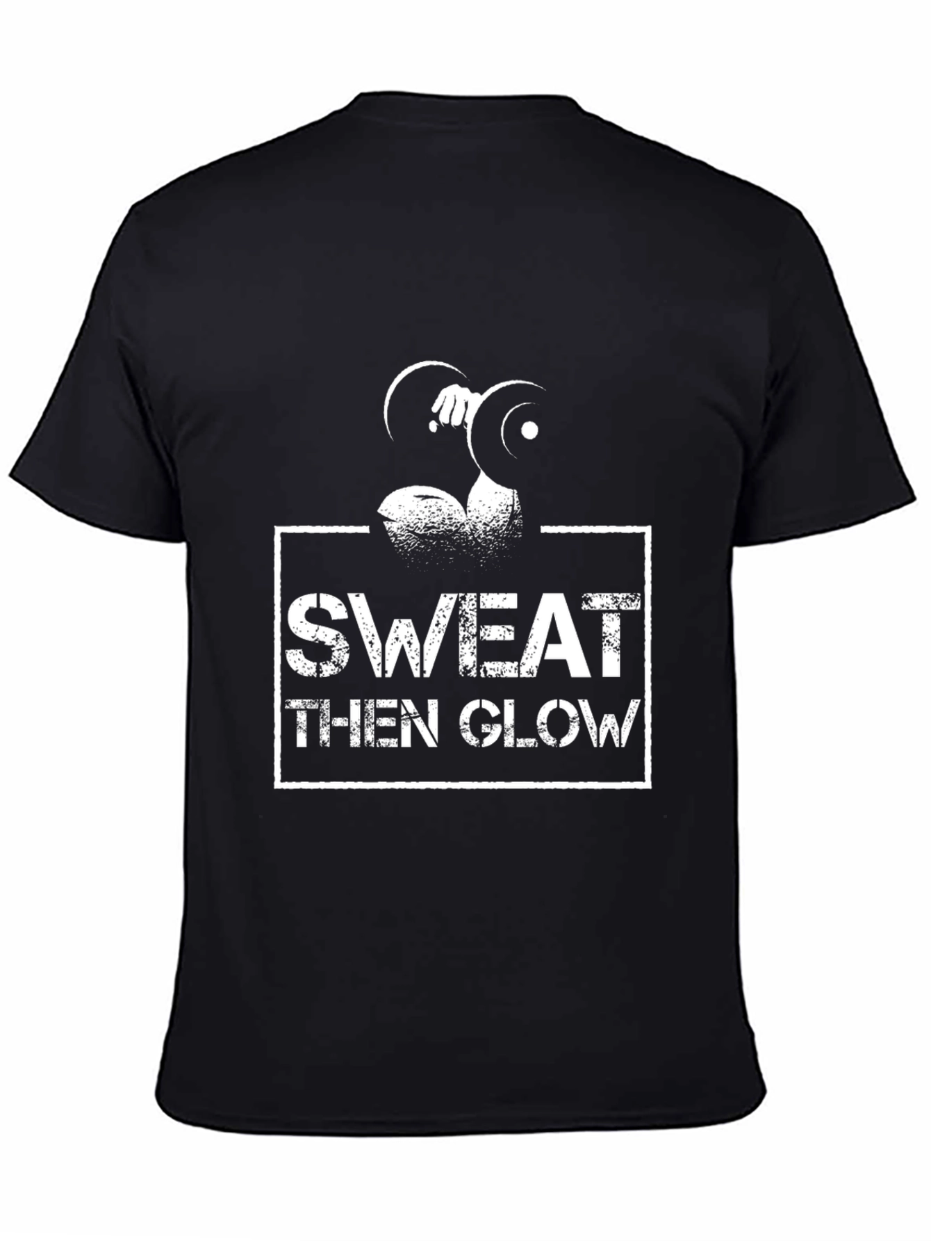 Sweat Then Glow Graphic Tee - Gym Motivation