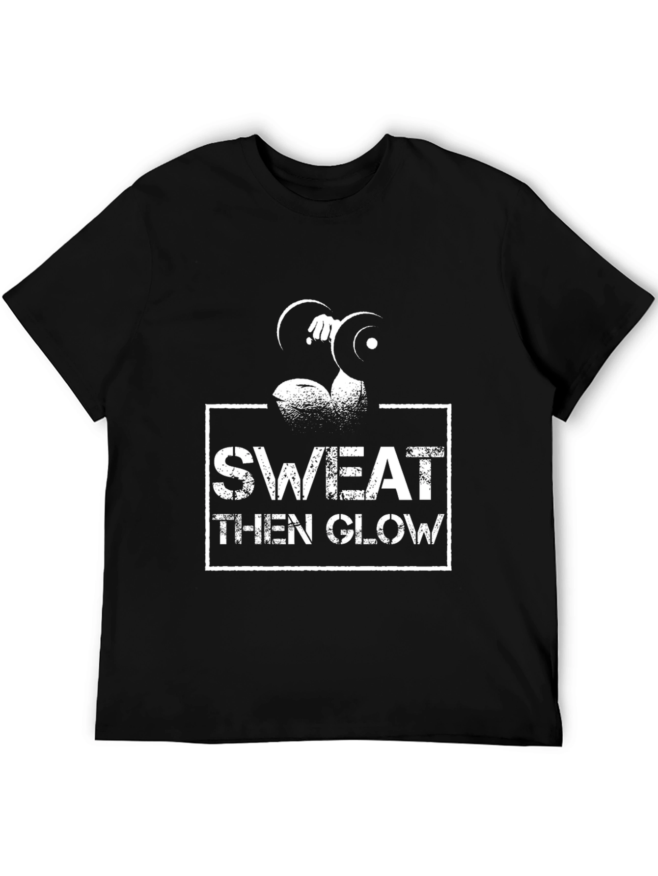 Sweat Then Glow Graphic Tee - Gym Motivation