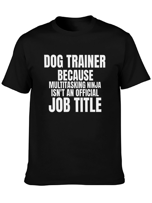 Dog Trainer Ninja Job Title Mens Black T-Shirt