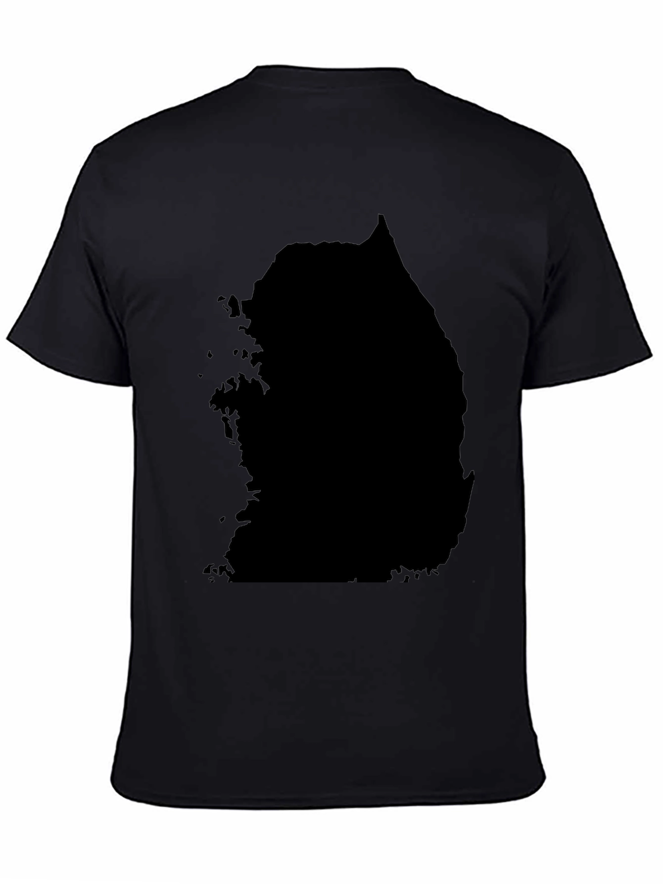 South Korea Map Black Graphic Tee