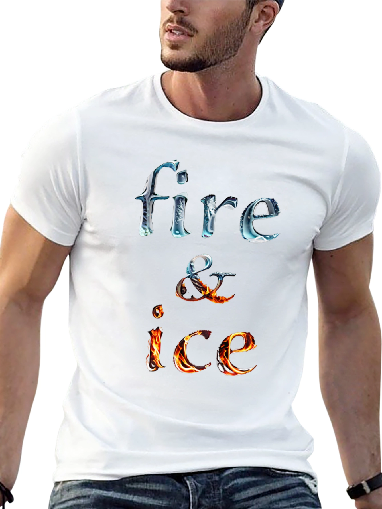 Fire and Ice Graphic Tee - Cool Design T-Shirt